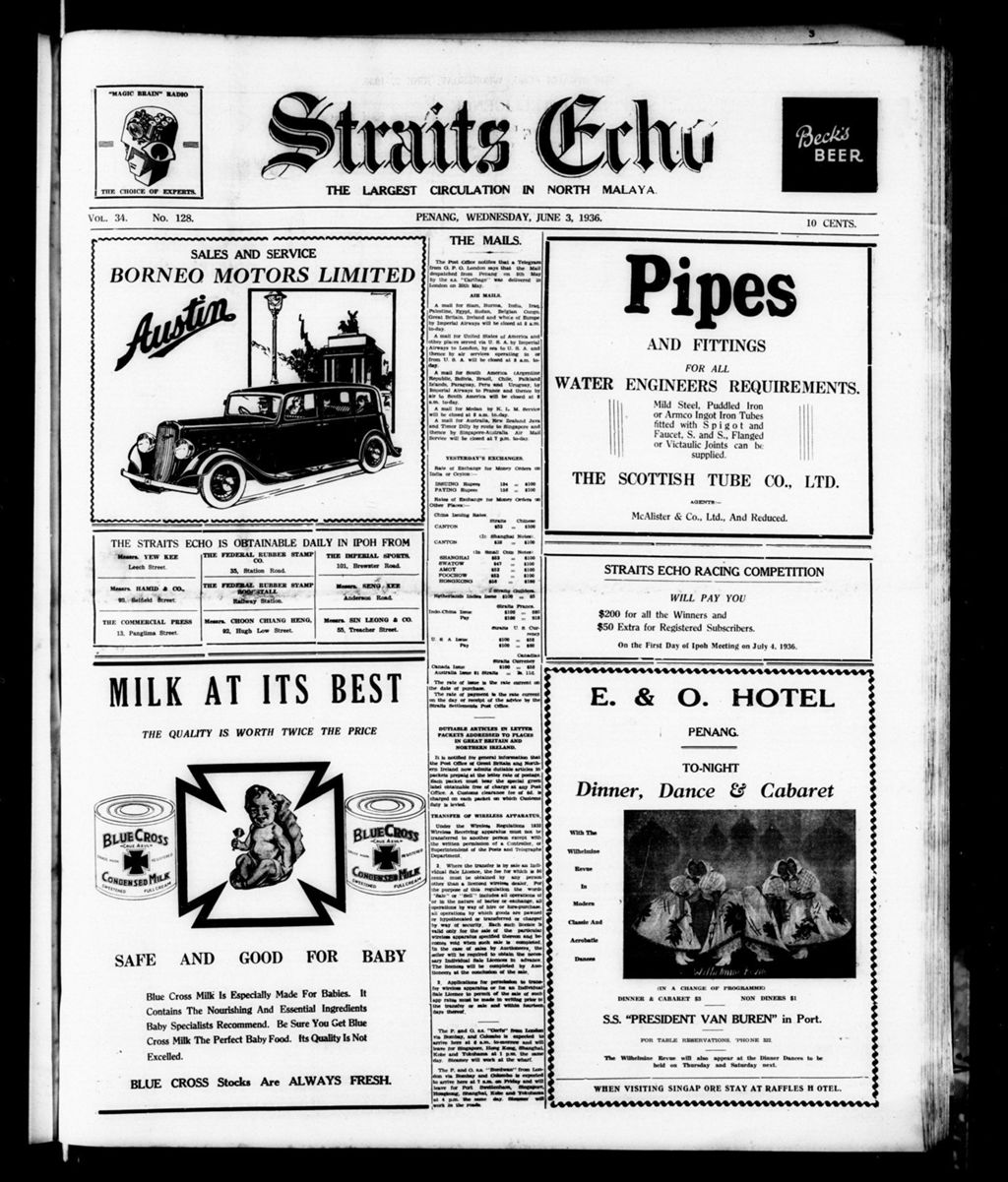 Miniature of Straits Echo 03 June 1936