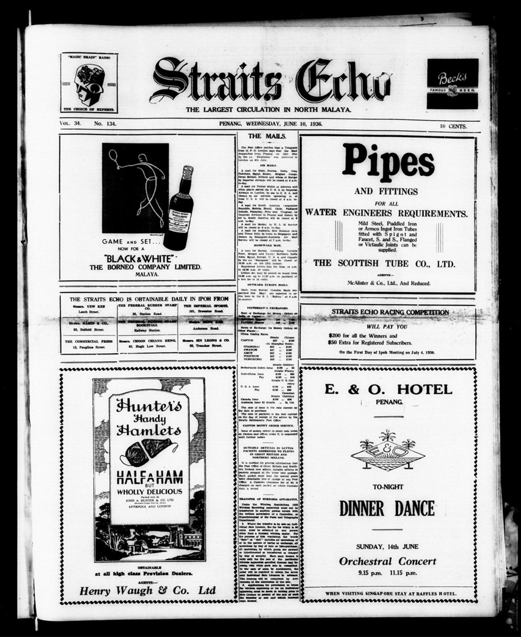 Miniature of Straits Echo 10 June 1936