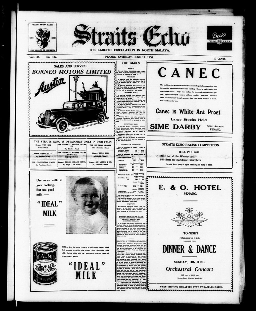 Miniature of Straits Echo 13 June 1936