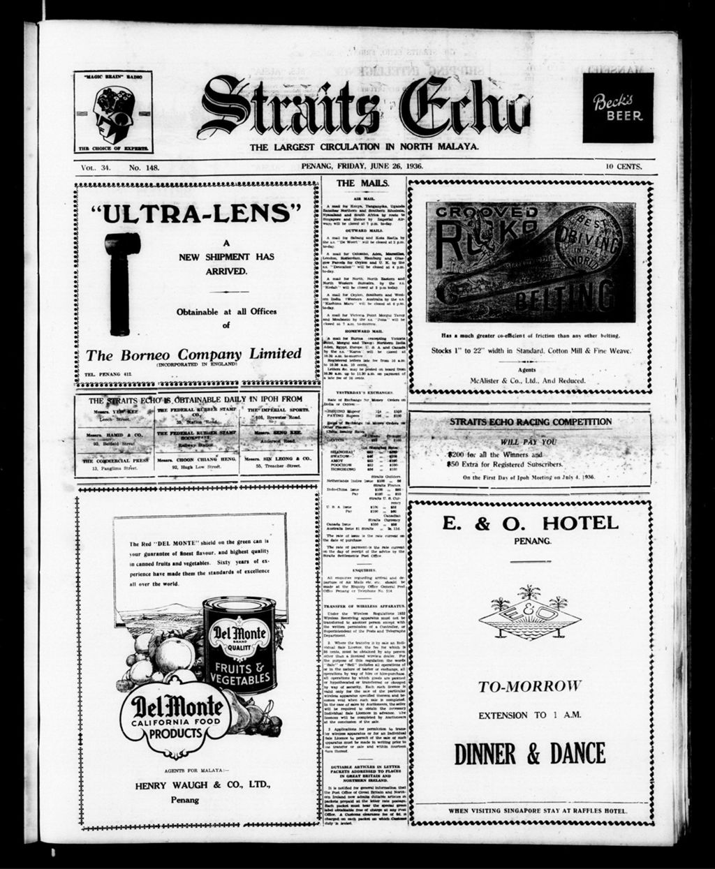 Miniature of Straits Echo 26 June 1936