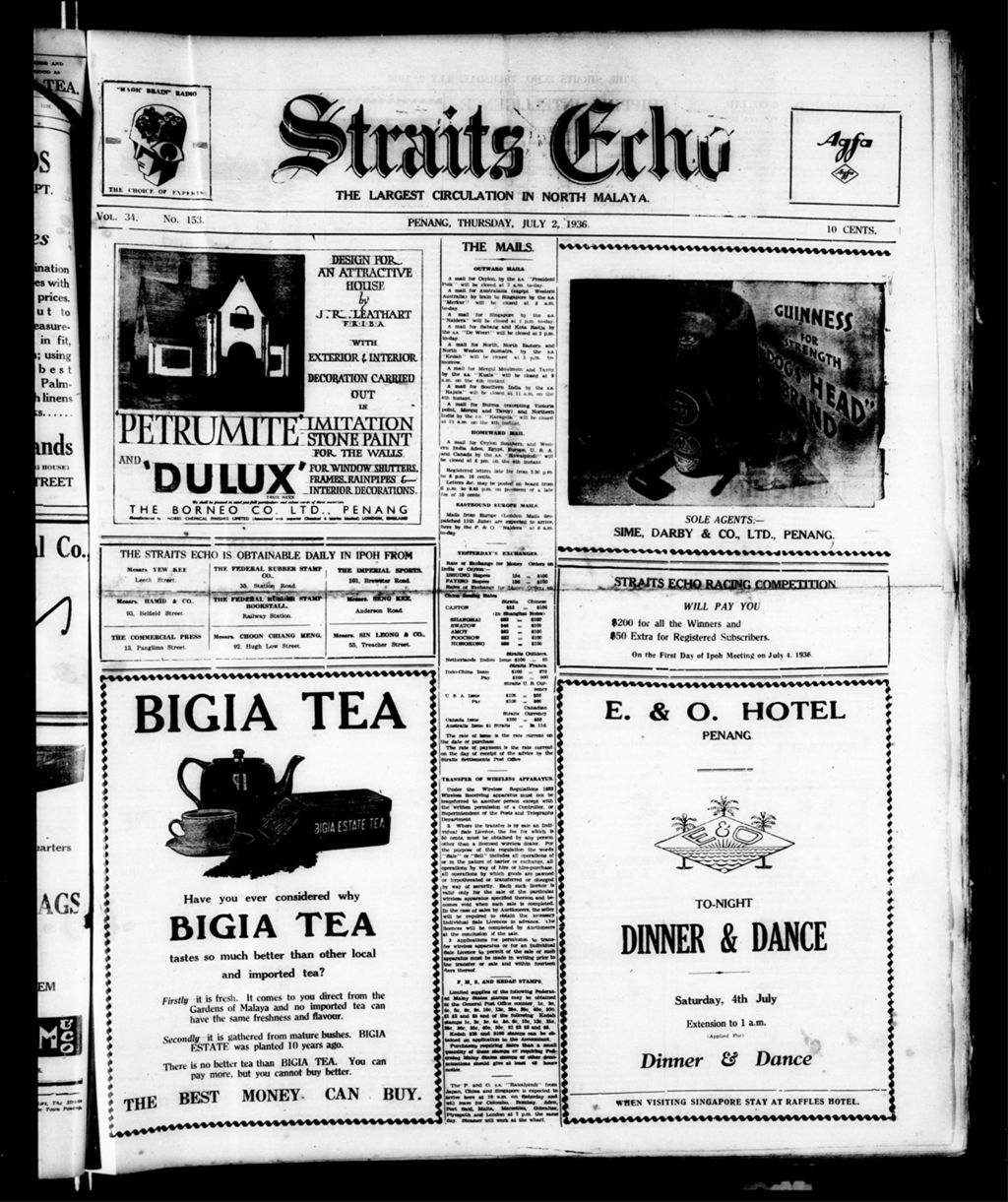 Miniature of Straits Echo 02 July 1936