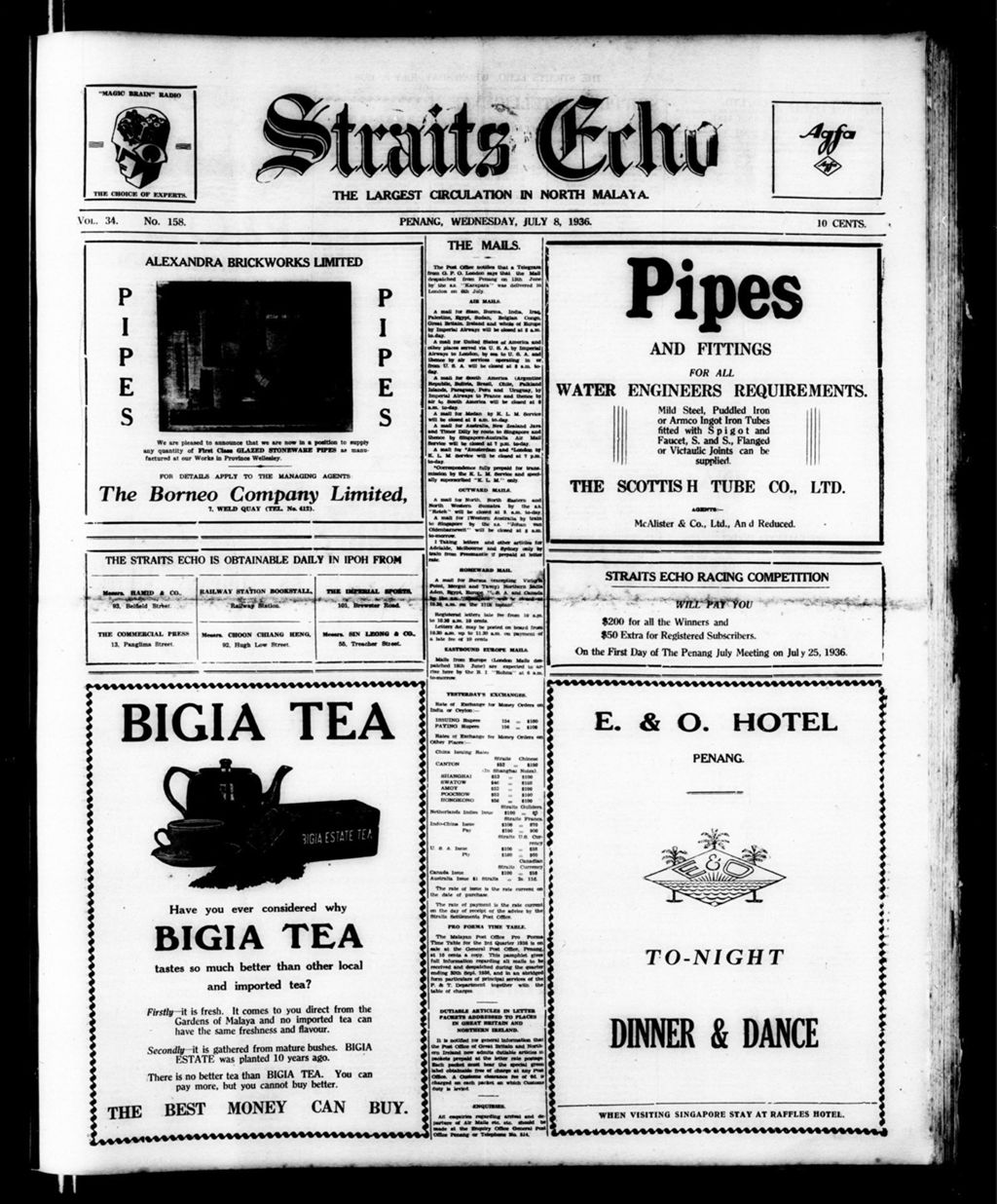 Miniature of Straits Echo 08 July 1936