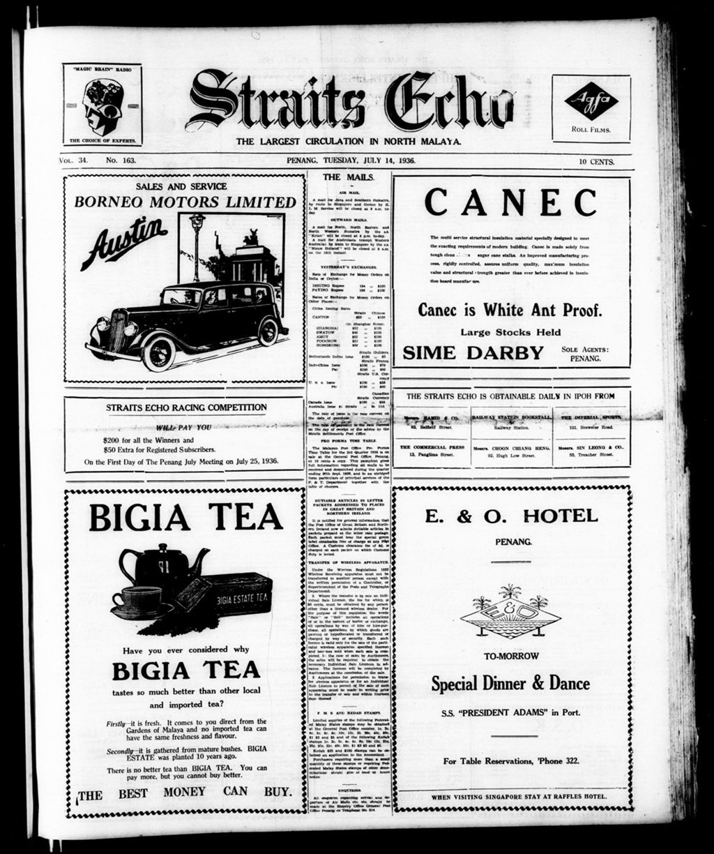 Miniature of Straits Echo 14 July 1936