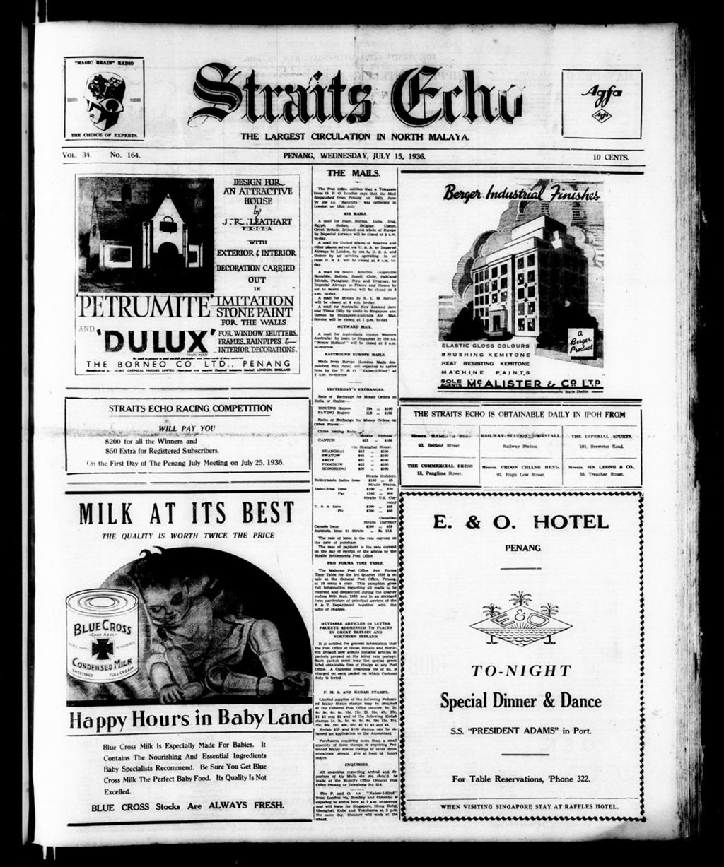 Miniature of Straits Echo 15 July 1936