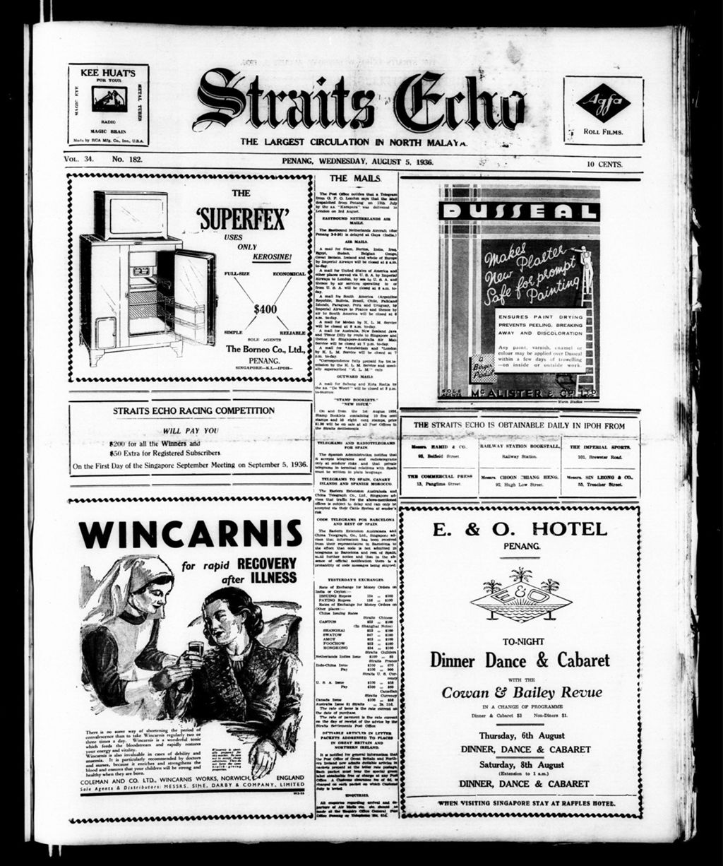 Miniature of Straits Echo 05 August 1936