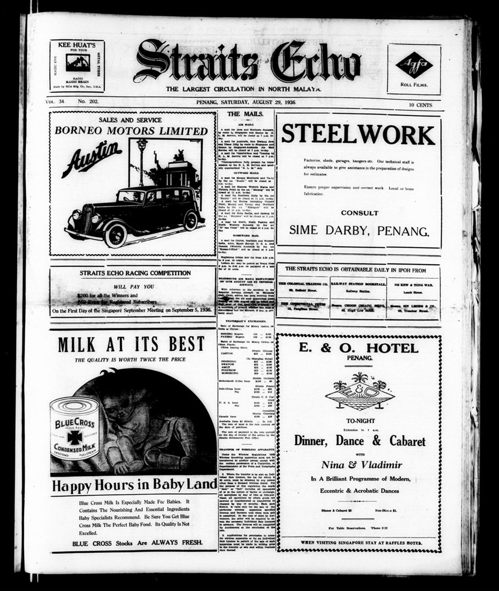 Miniature of Straits Echo 29 August 1936