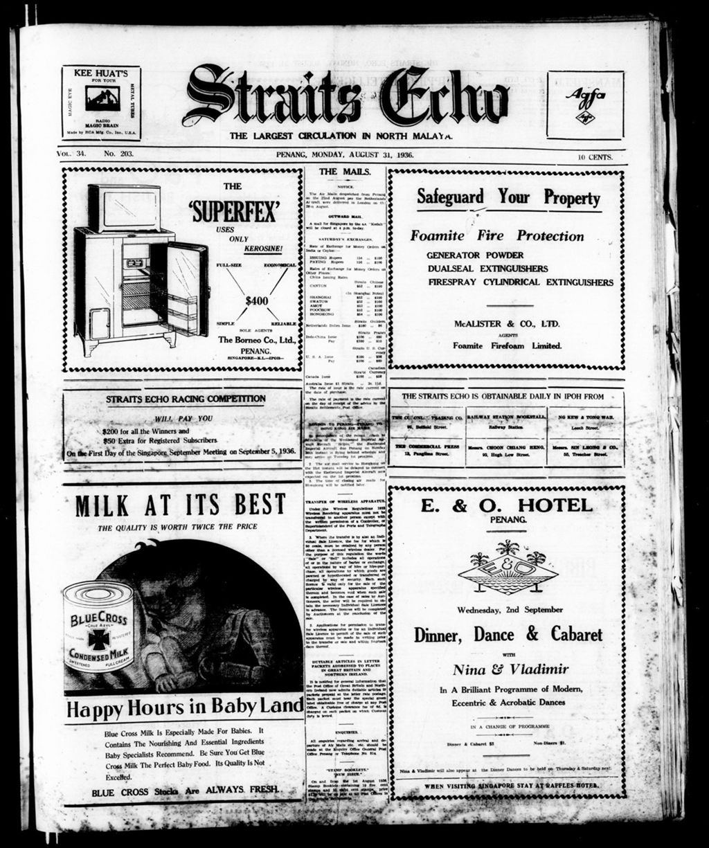 Miniature of Straits Echo 31 August 1936