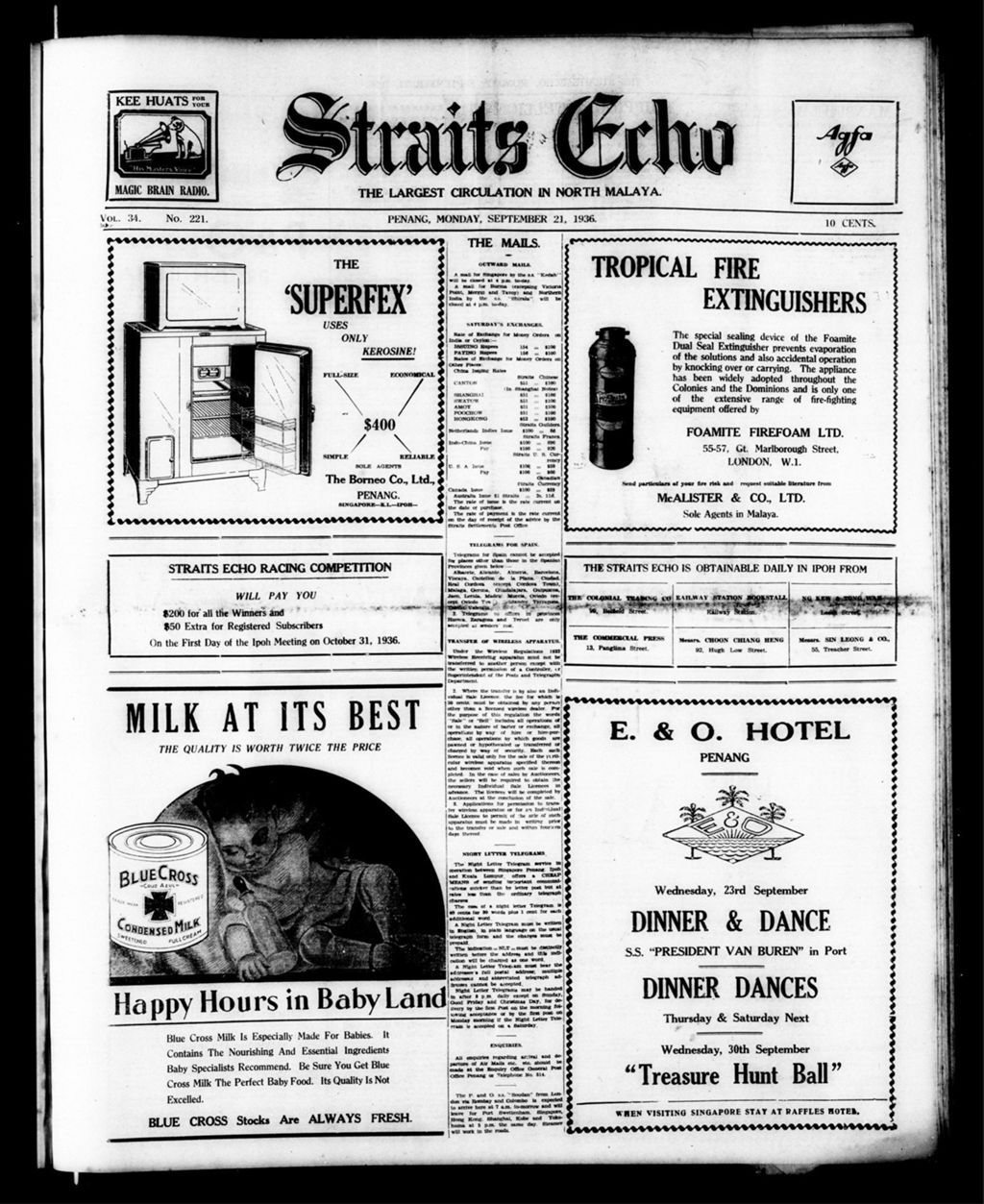 Miniature of Straits Echo 21 September 1936