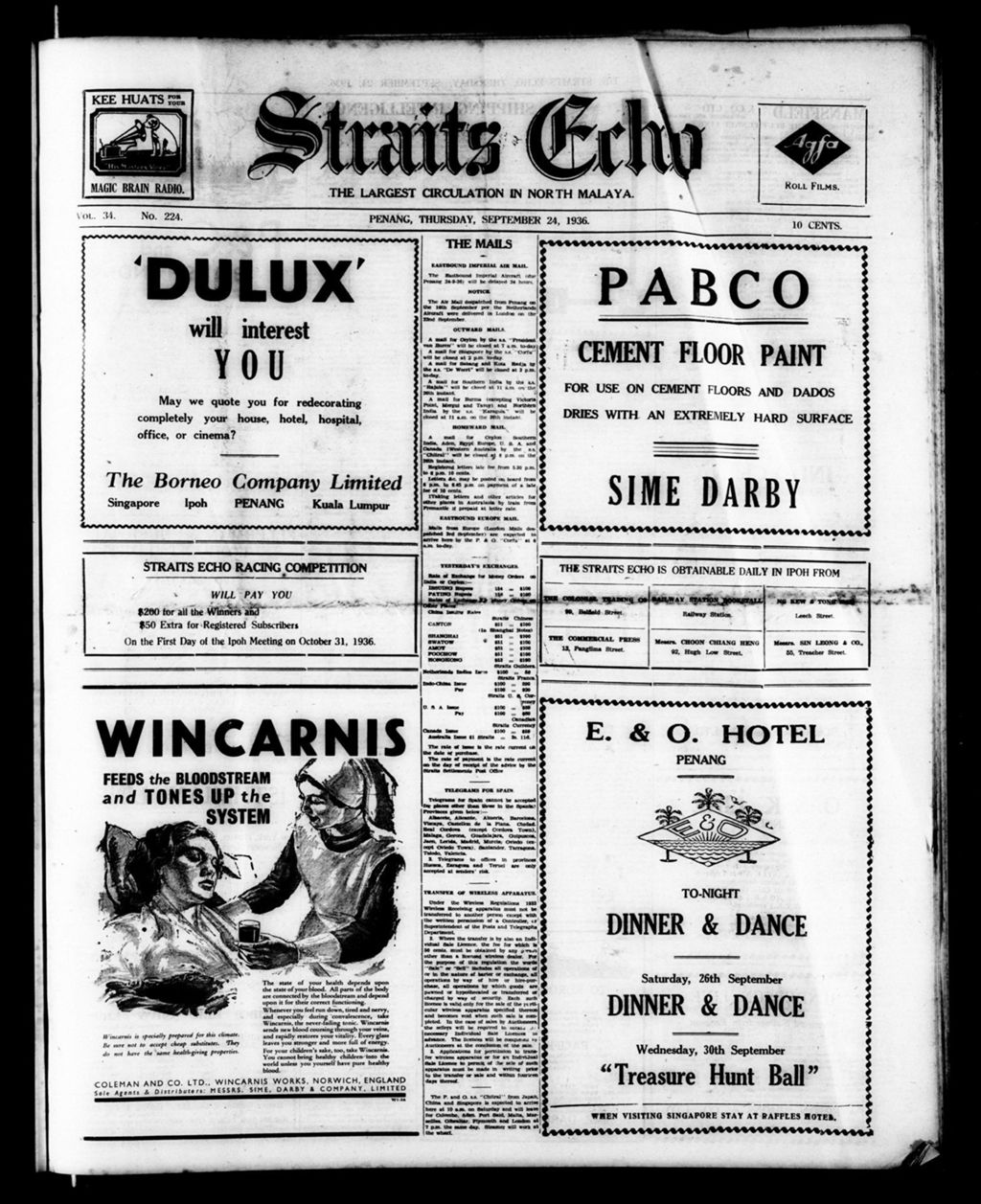 Miniature of Straits Echo 24 September 1936