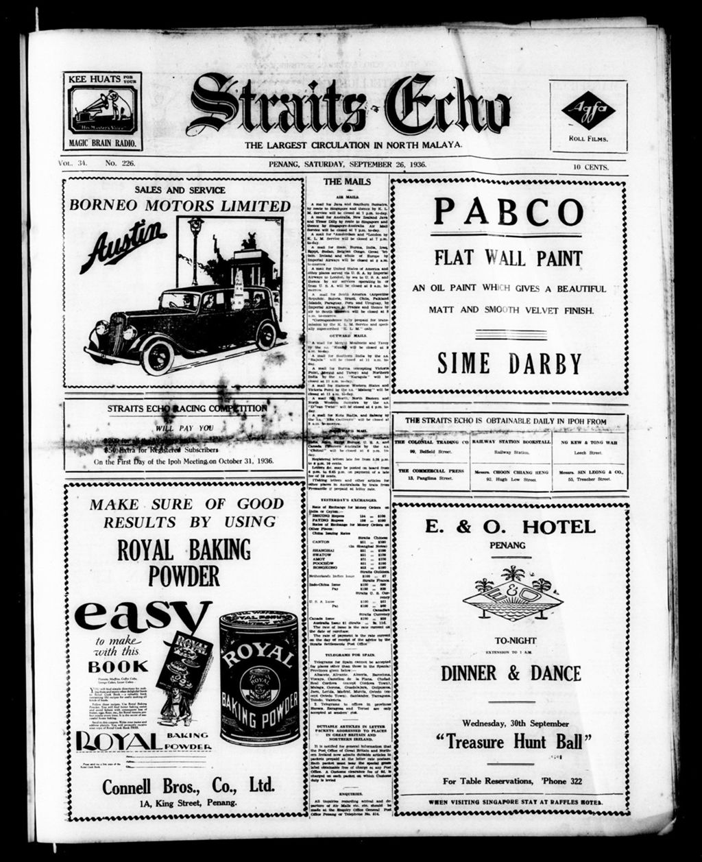 Miniature of Straits Echo 26 September 1936