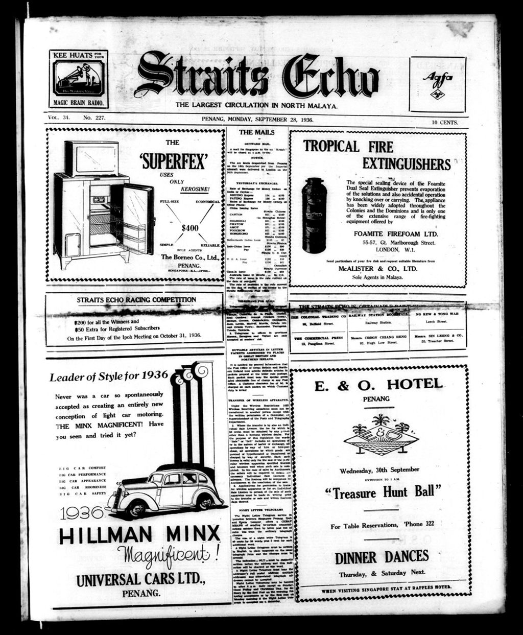 Miniature of Straits Echo 28 September 1936