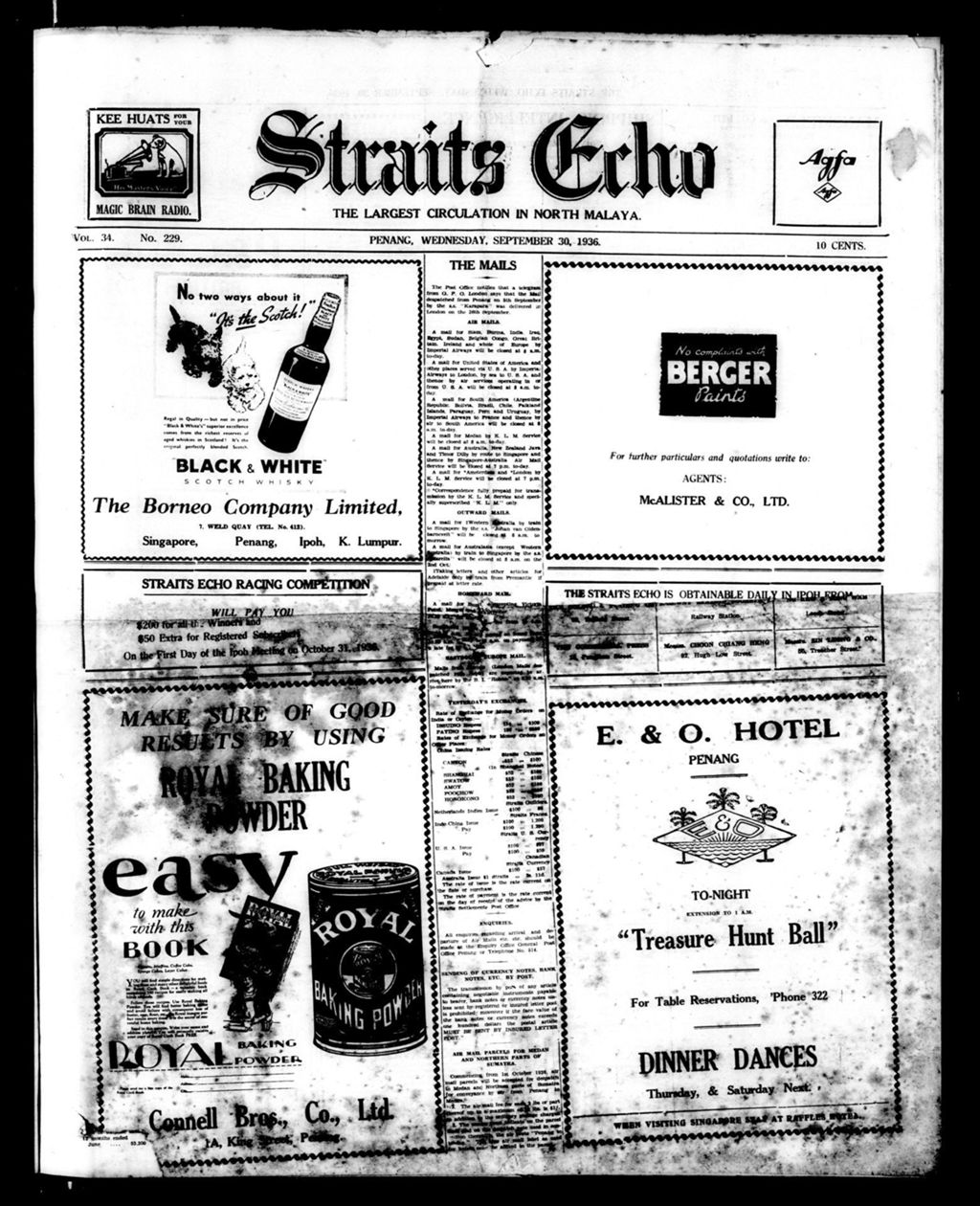 Miniature of Straits Echo 30 September 1936