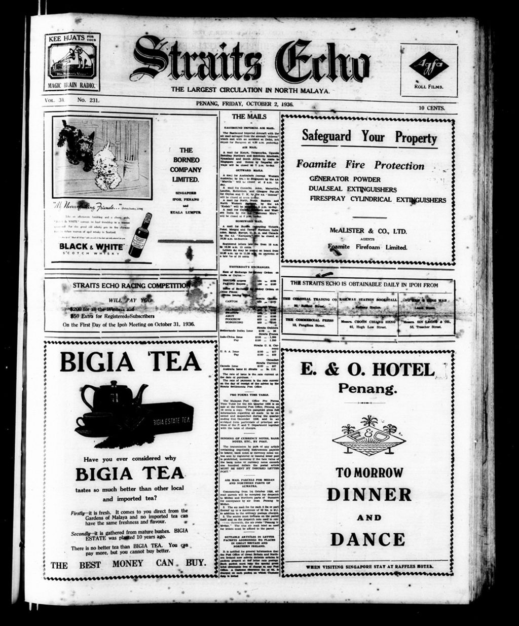 Miniature of Straits Echo 02 October 1936