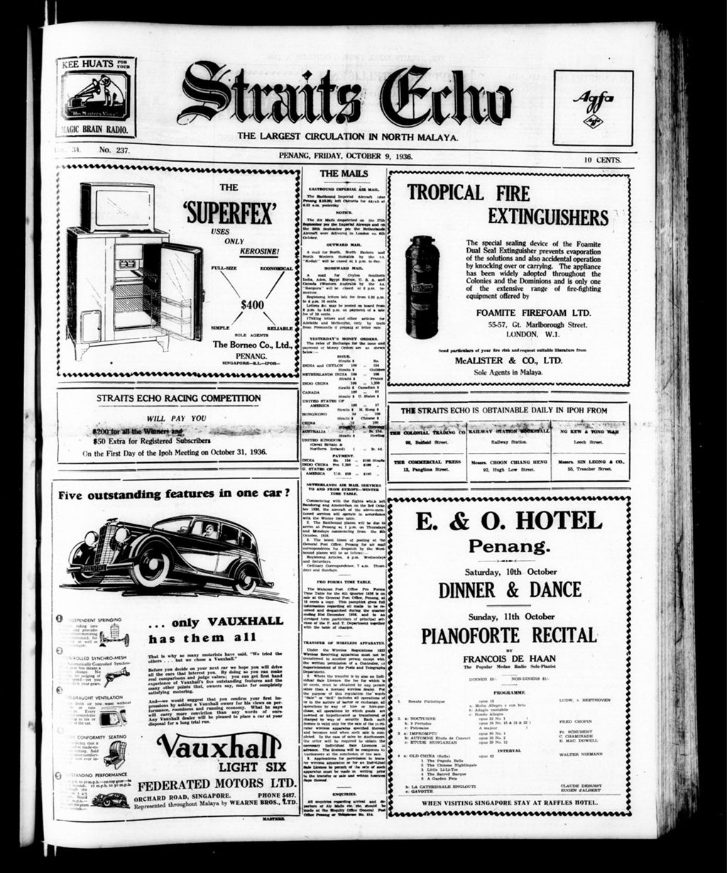 Miniature of Straits Echo 09 October 1936