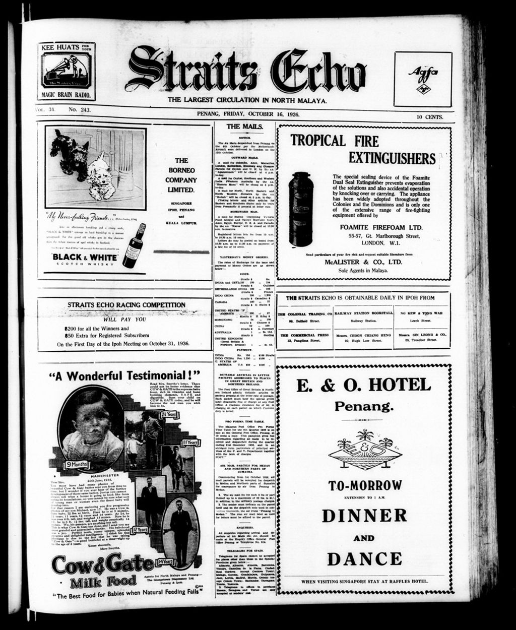 Miniature of Straits Echo 16 October 1936