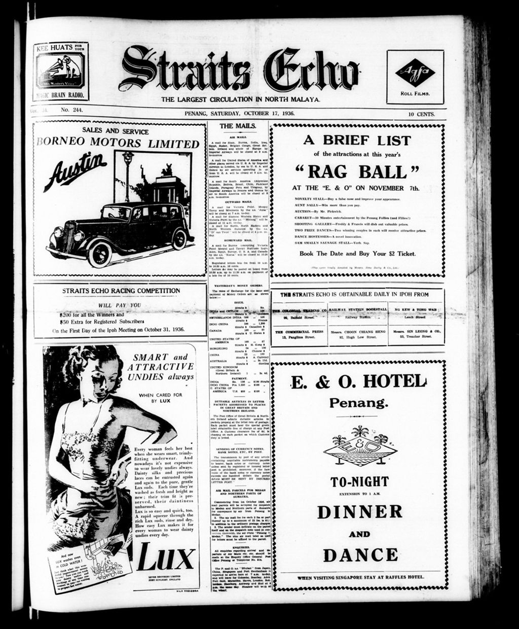 Miniature of Straits Echo 17 October 1936