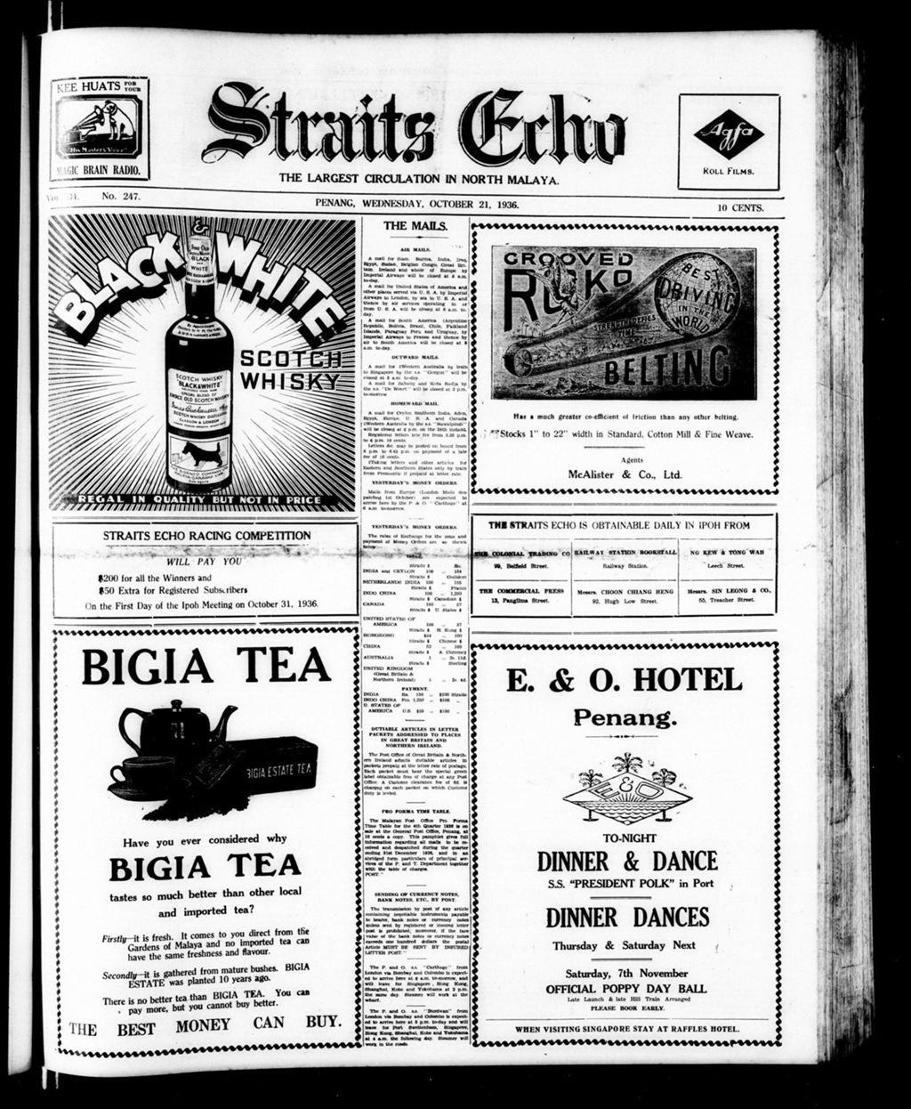 Miniature of Straits Echo 21 October 1936