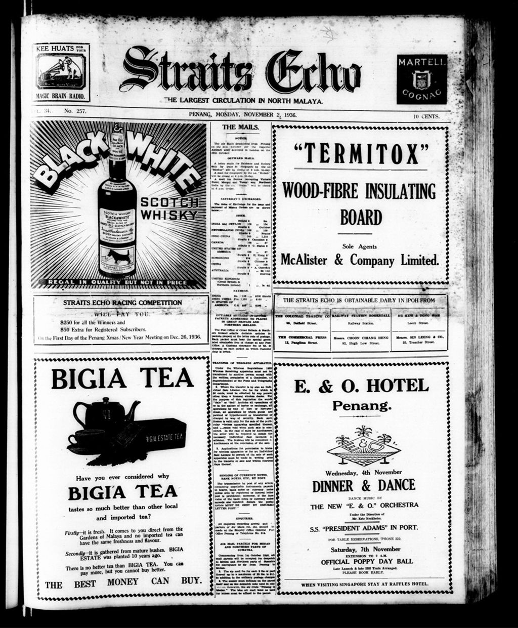 Miniature of Straits Echo 02 November 1936