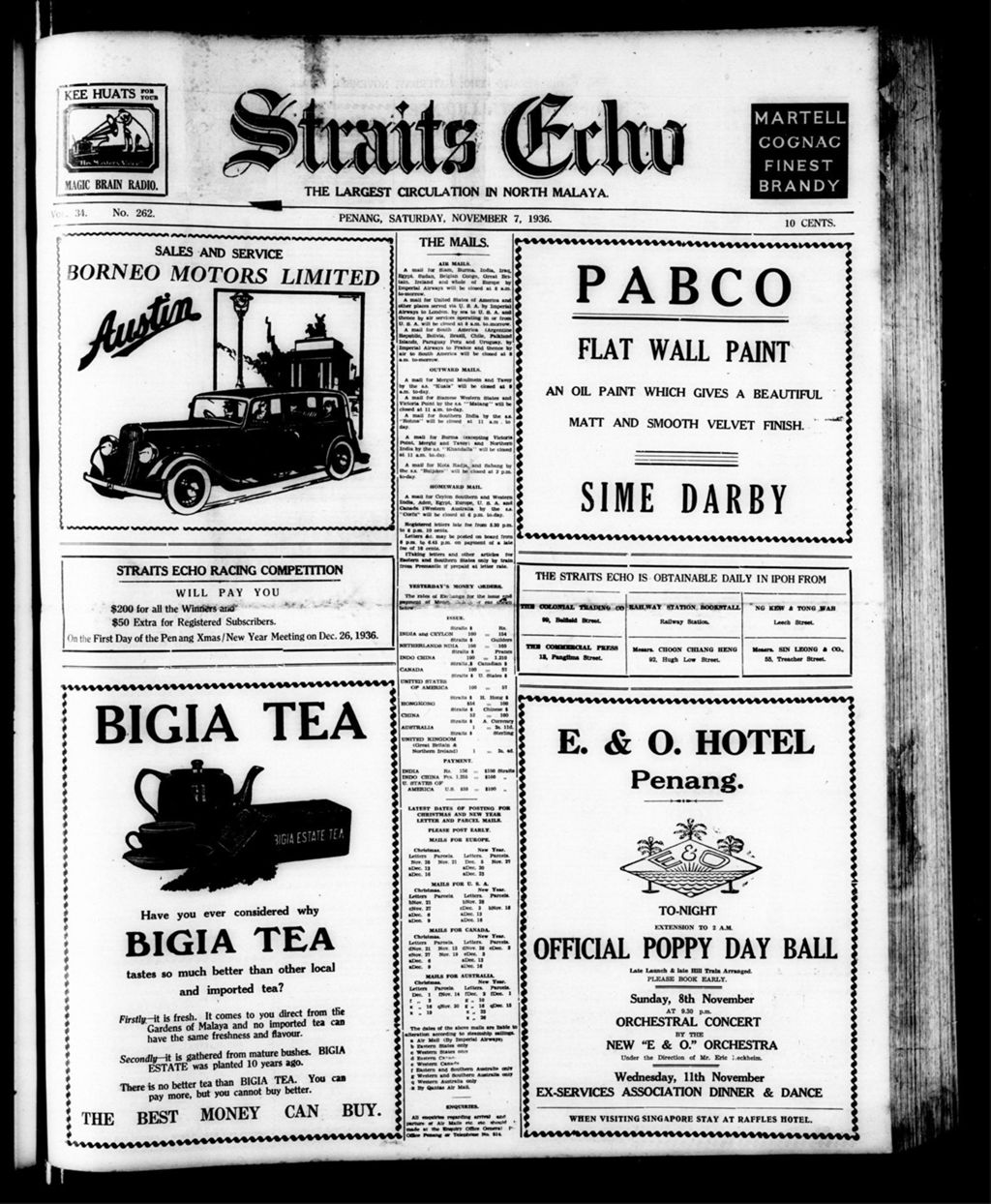 Miniature of Straits Echo 07 November 1936