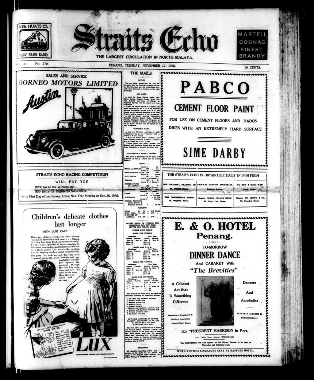 Miniature of Straits Echo 17 November 1936