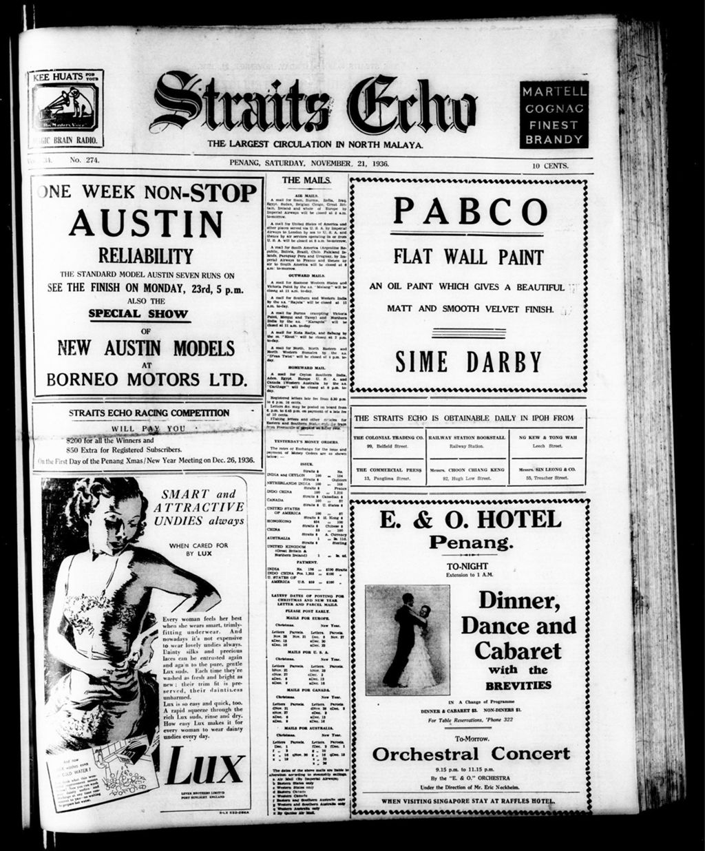 Miniature of Straits Echo 21 November 1936