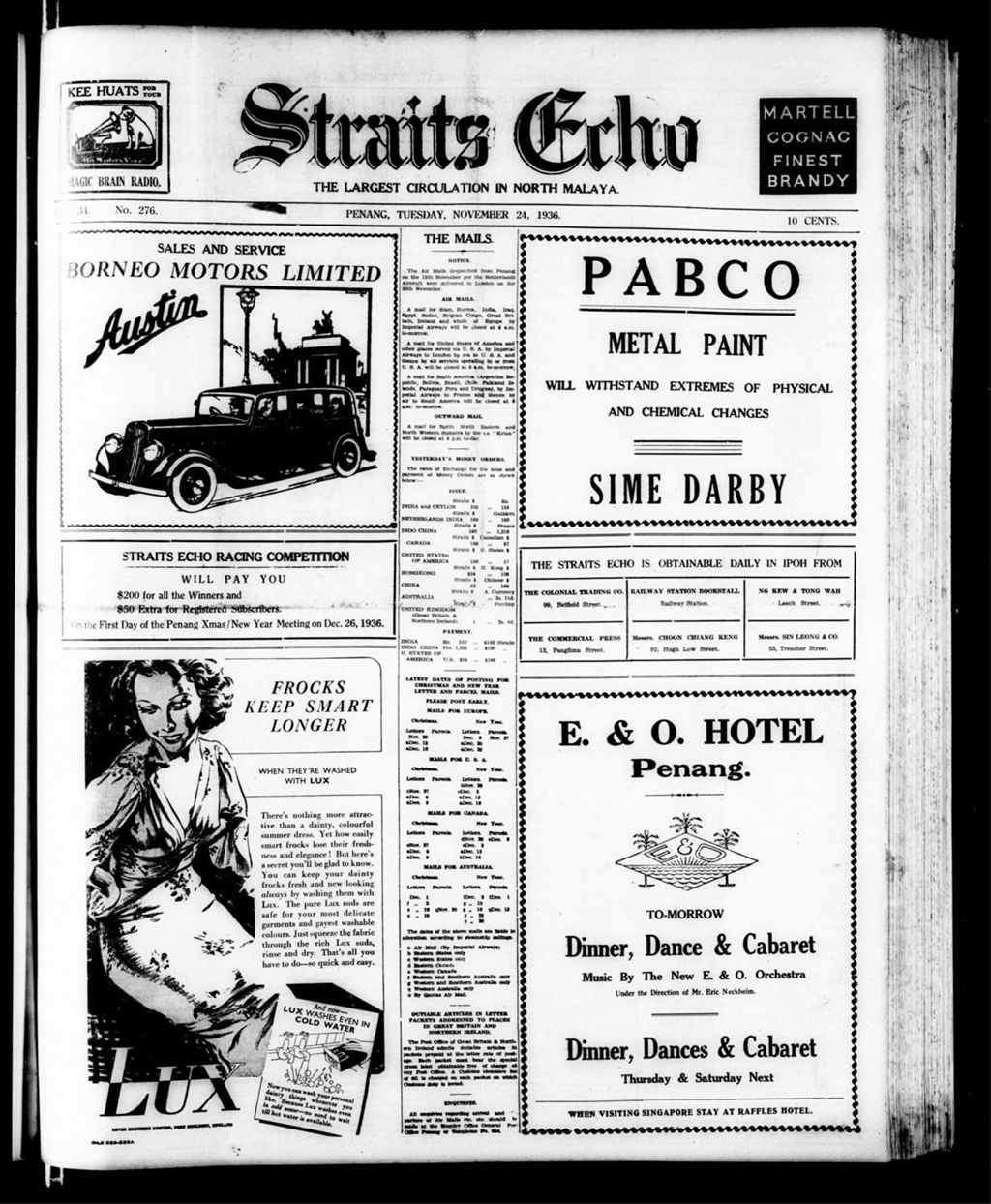 Miniature of Straits Echo 24 November 1936