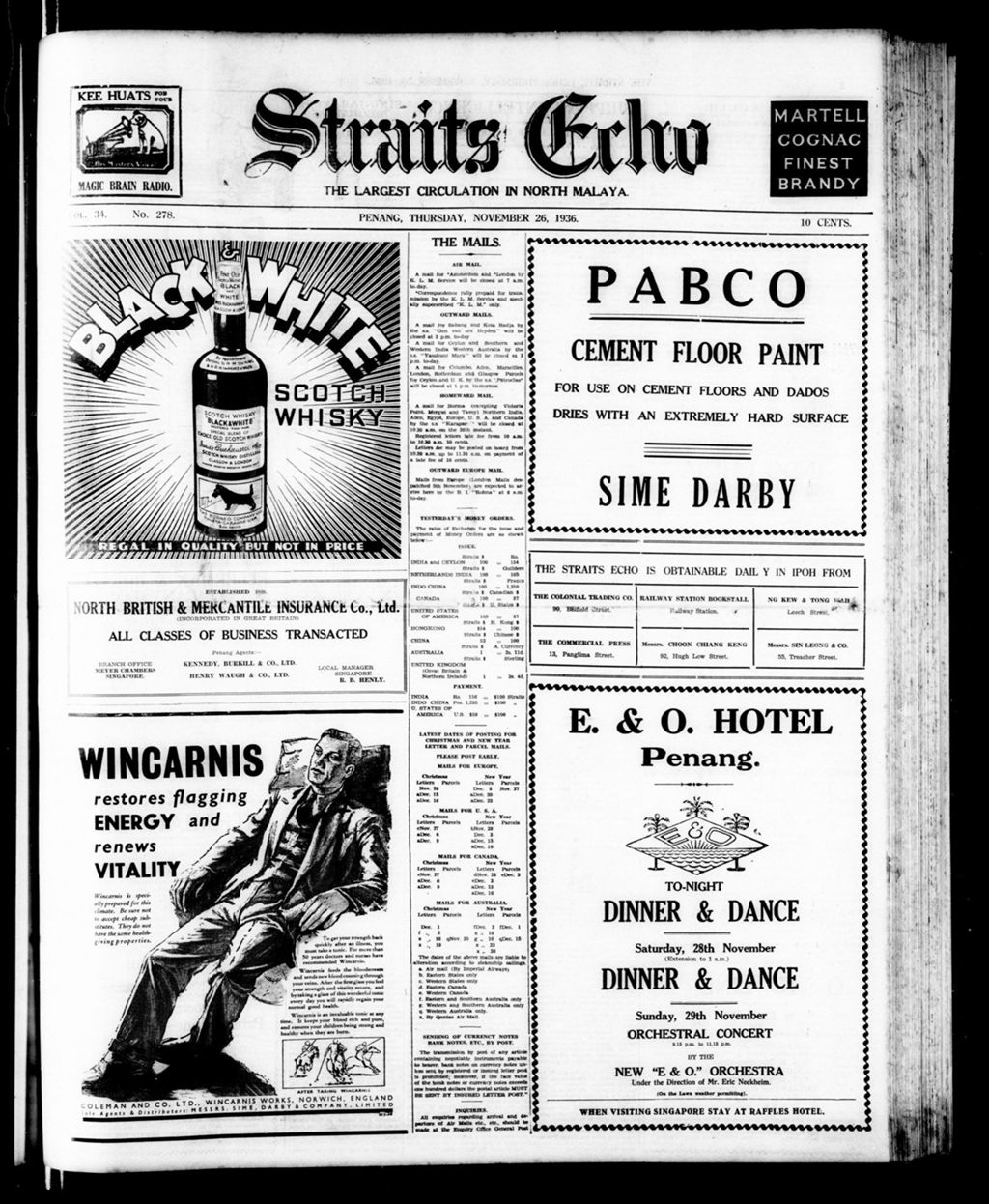 Miniature of Straits Echo 26 November 1936