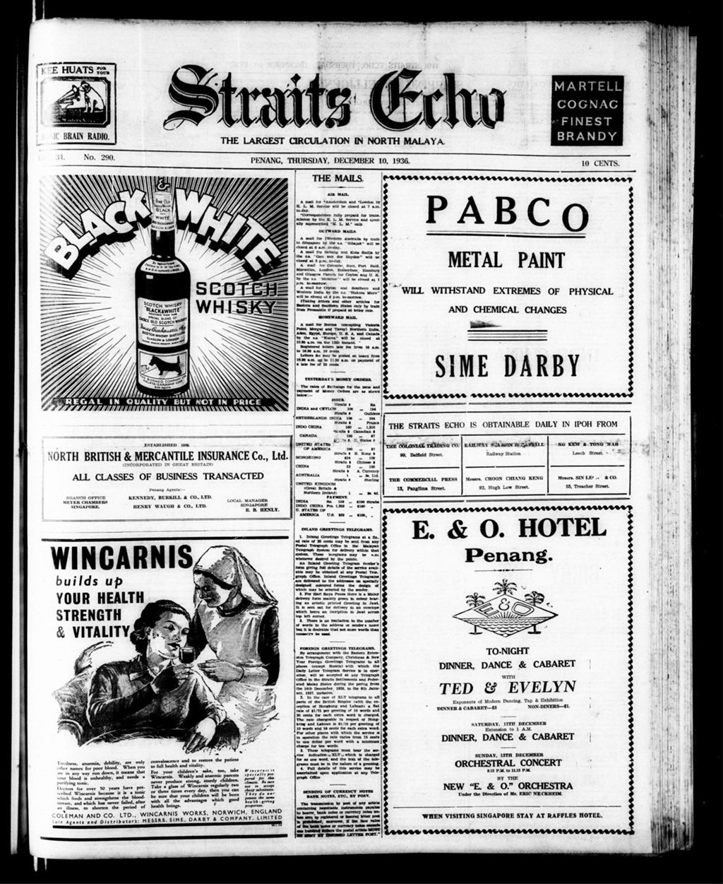 Miniature of Straits Echo 10 December 1936