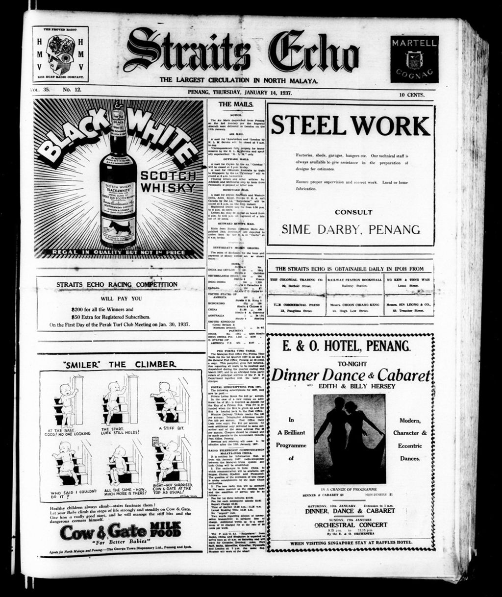 Miniature of Straits Echo 14 January 1937