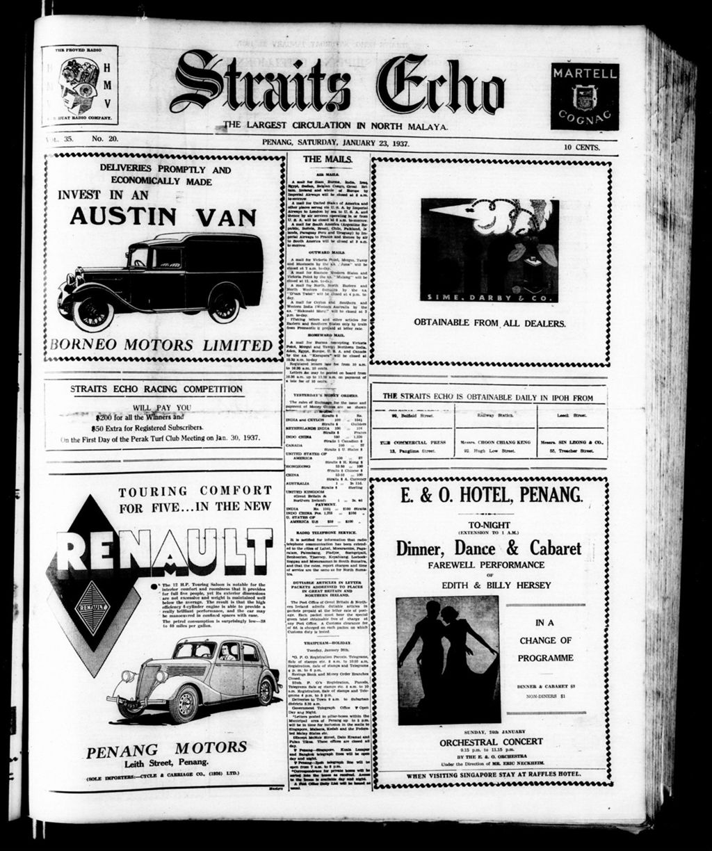 Miniature of Straits Echo 23 January 1937