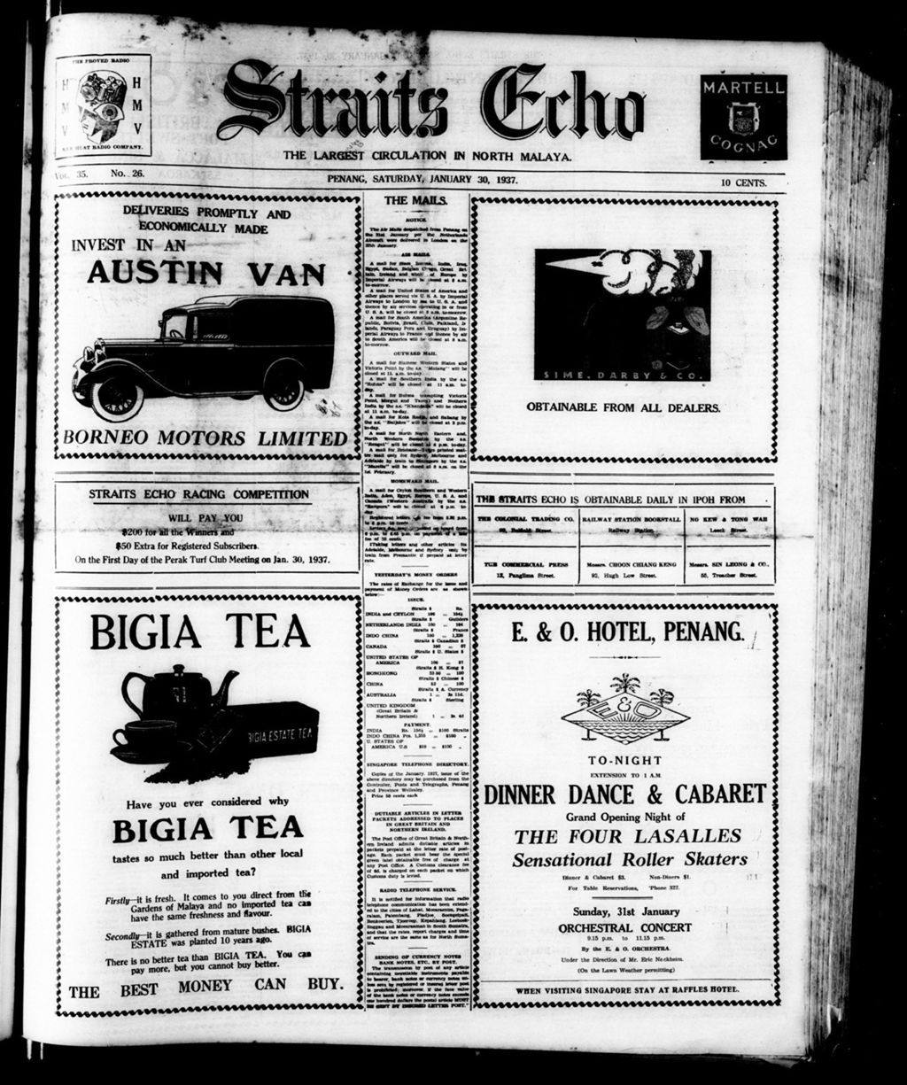 Miniature of Straits Echo 30 January 1937