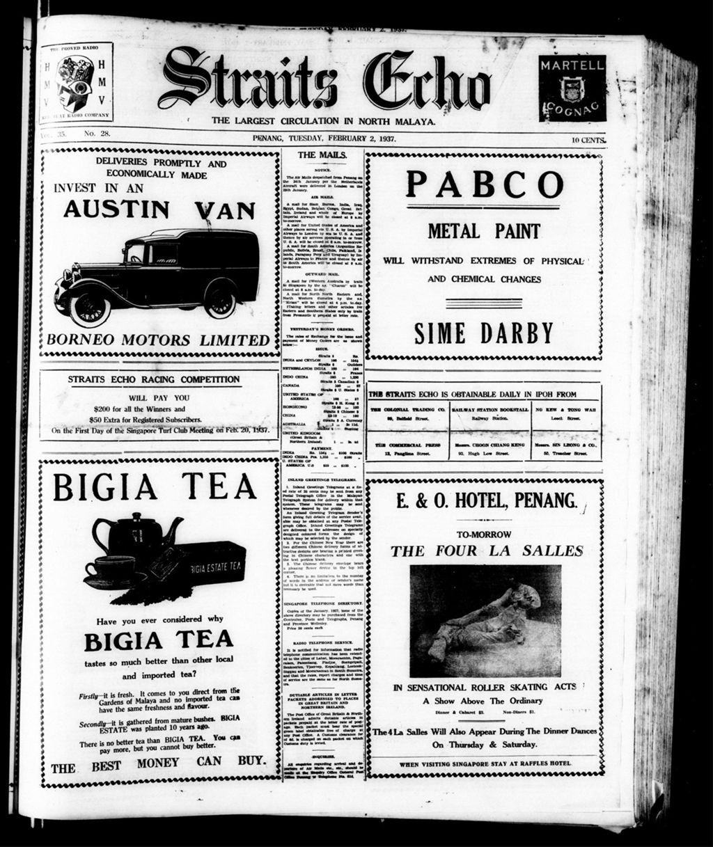 Miniature of Straits Echo 02 February 1937