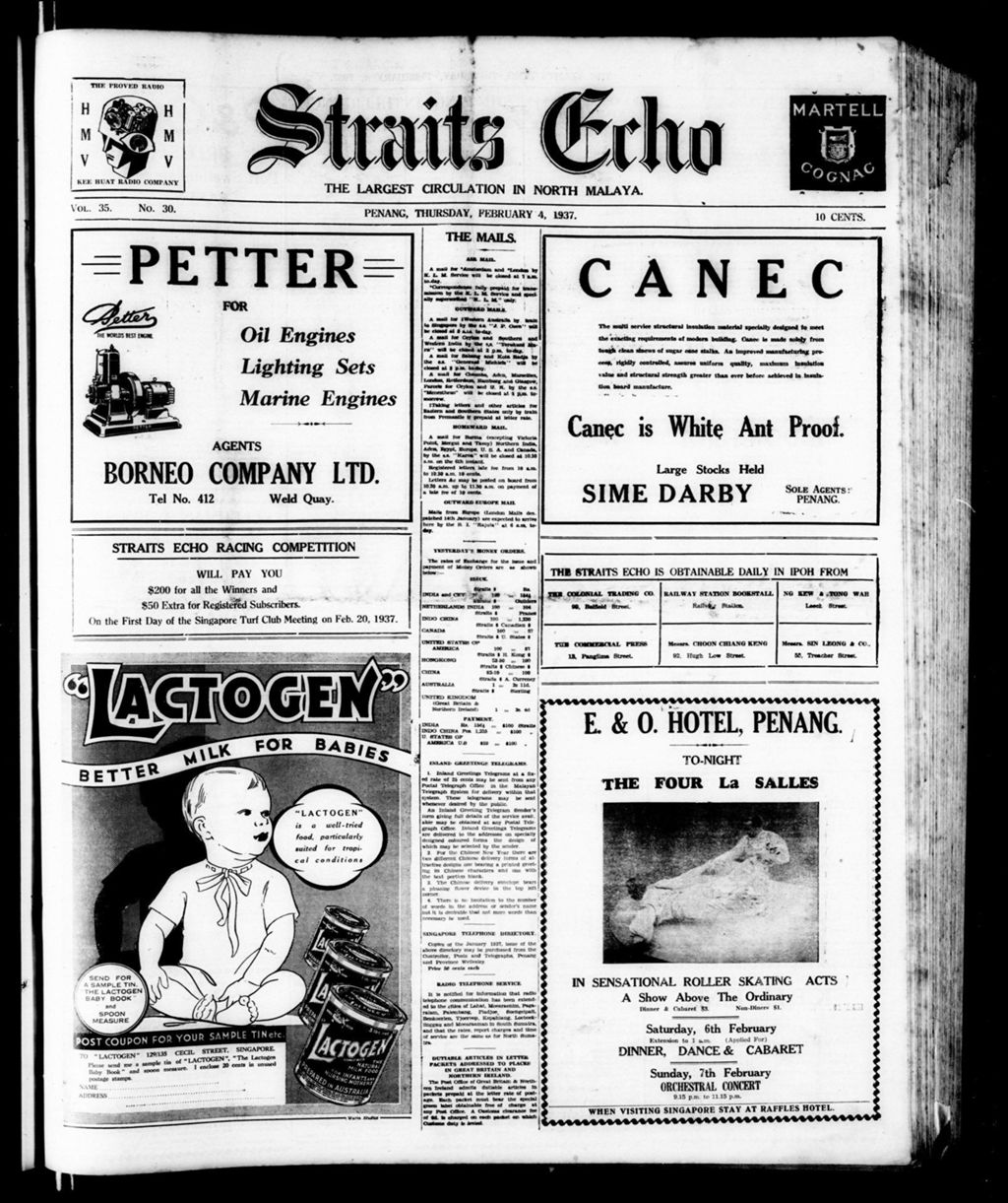 Miniature of Straits Echo 04 February 1937