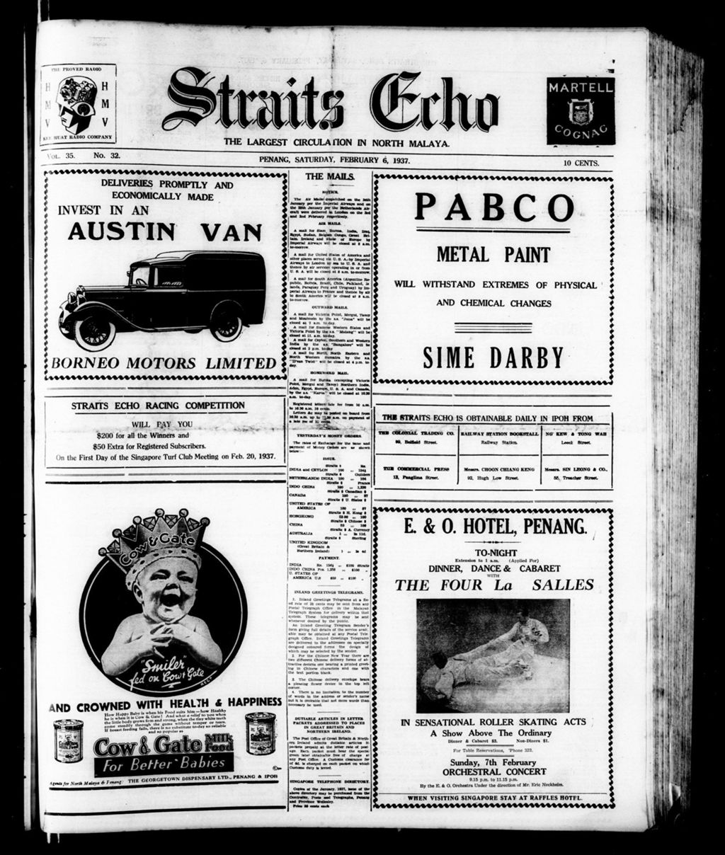 Miniature of Straits Echo 06 February 1937