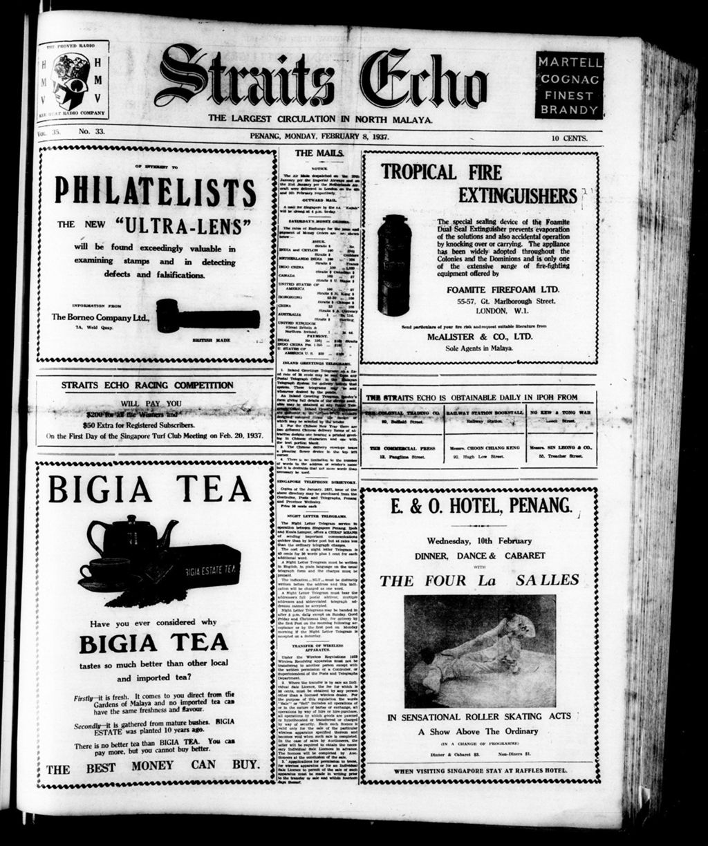 Miniature of Straits Echo 08 February 1937