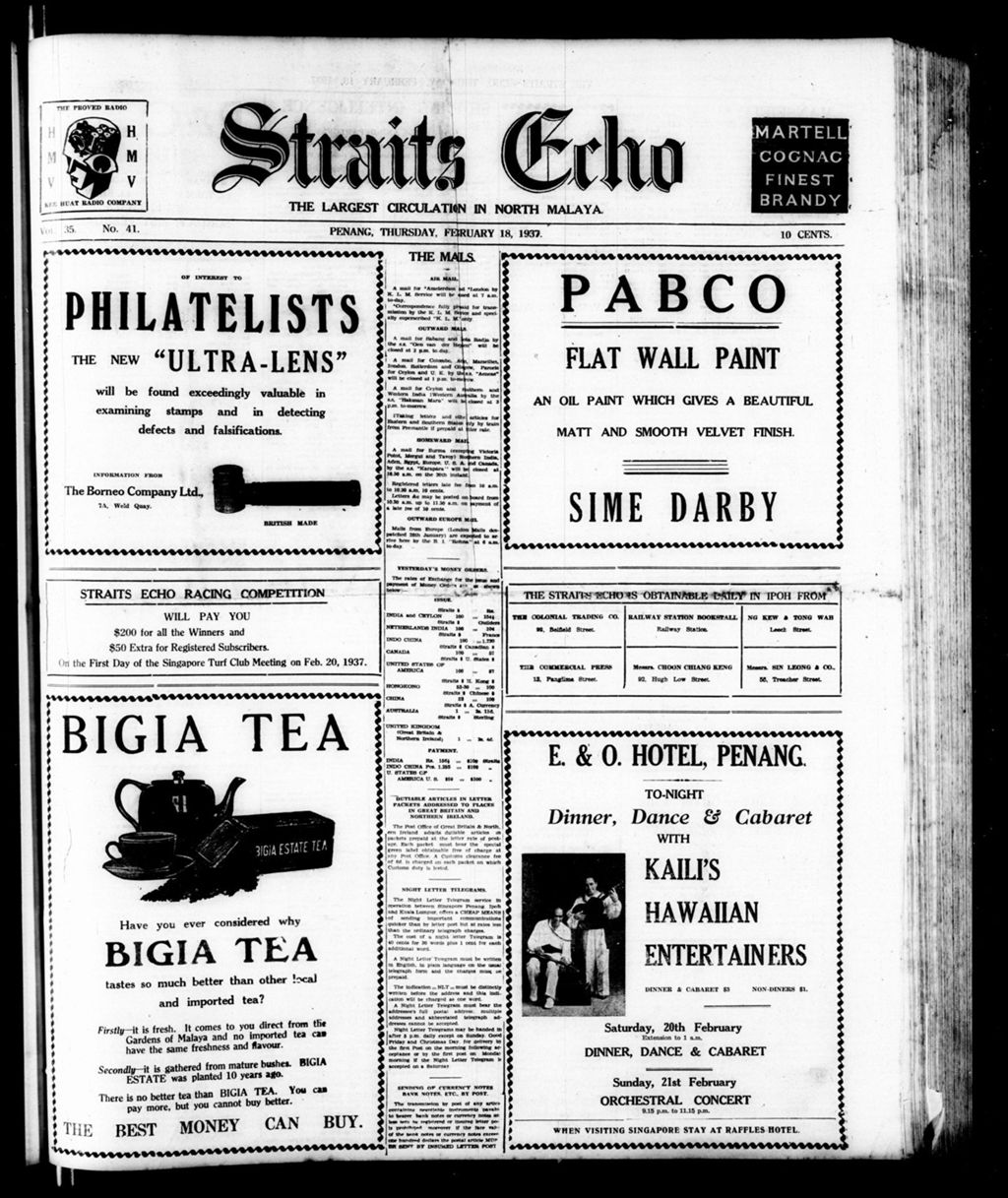 Miniature of Straits Echo 18 February 1937