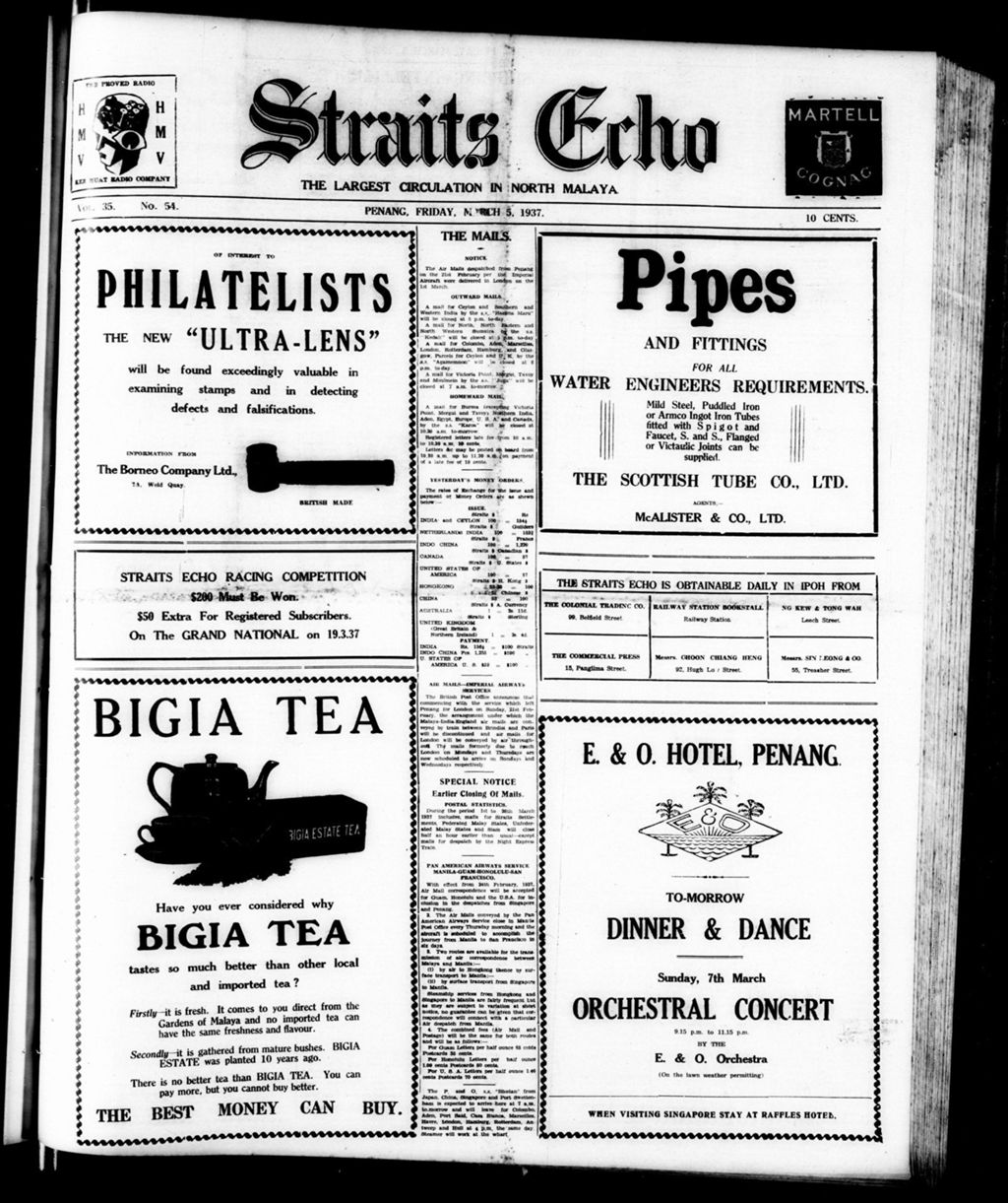 Miniature of Straits Echo 05 March 1937