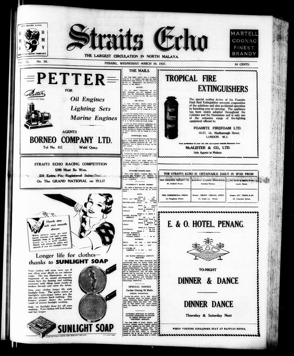 Miniature of Straits Echo 10 March 1937