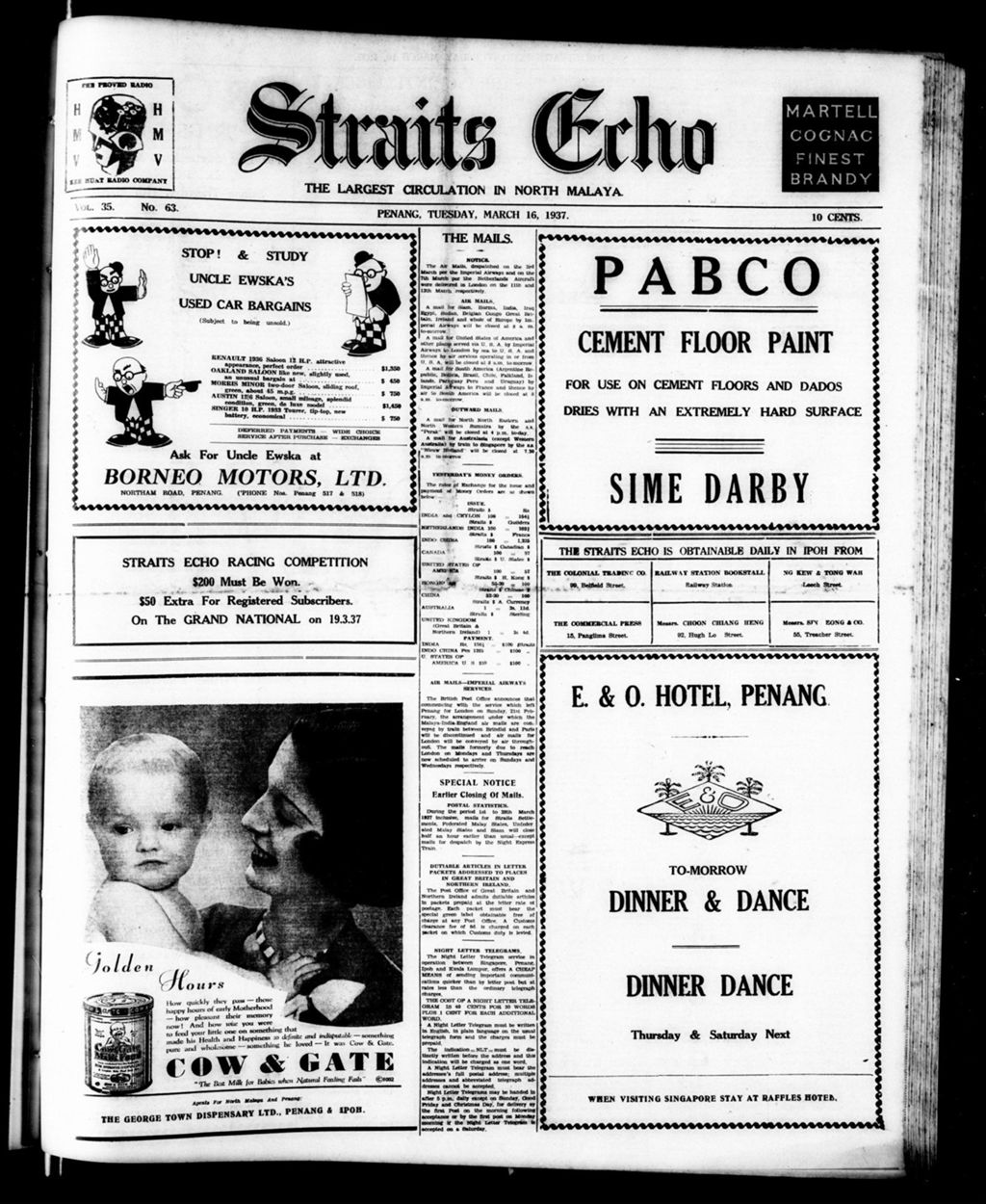 Miniature of Straits Echo 16 March 1937