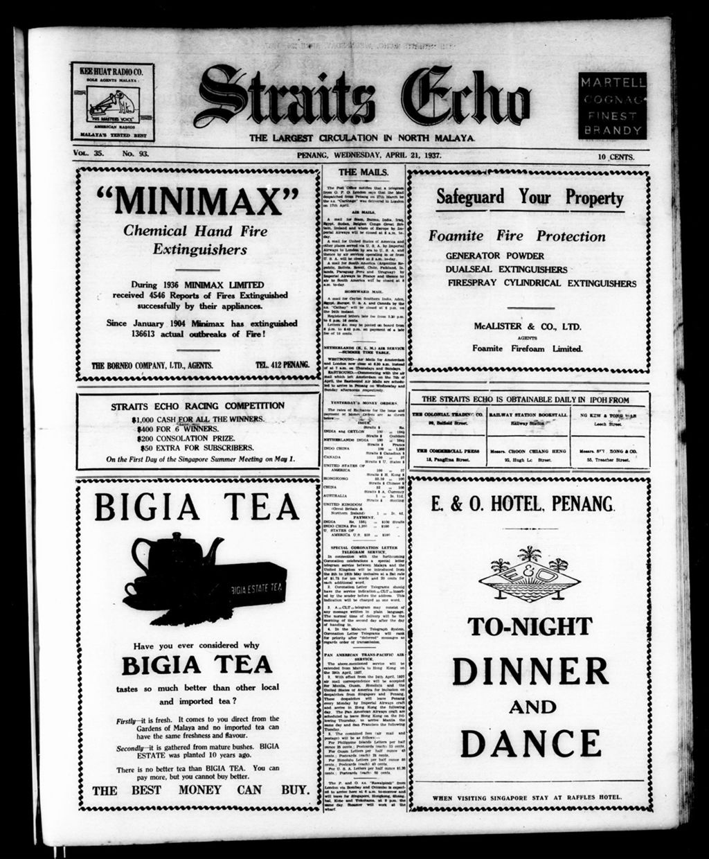 Miniature of Straits Echo 21 April 1937