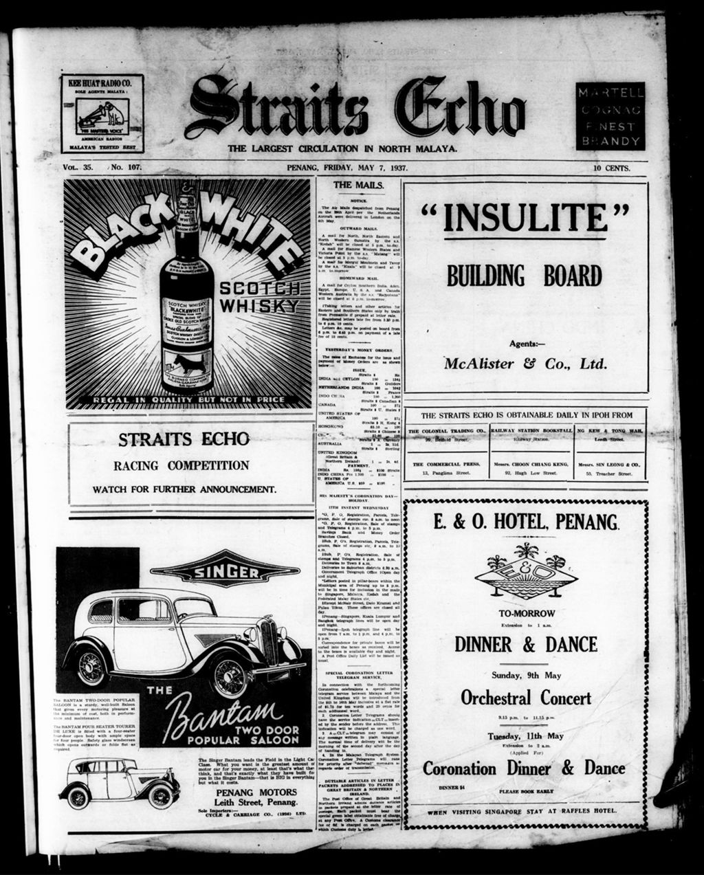 Miniature of Straits Echo 07 May 1937