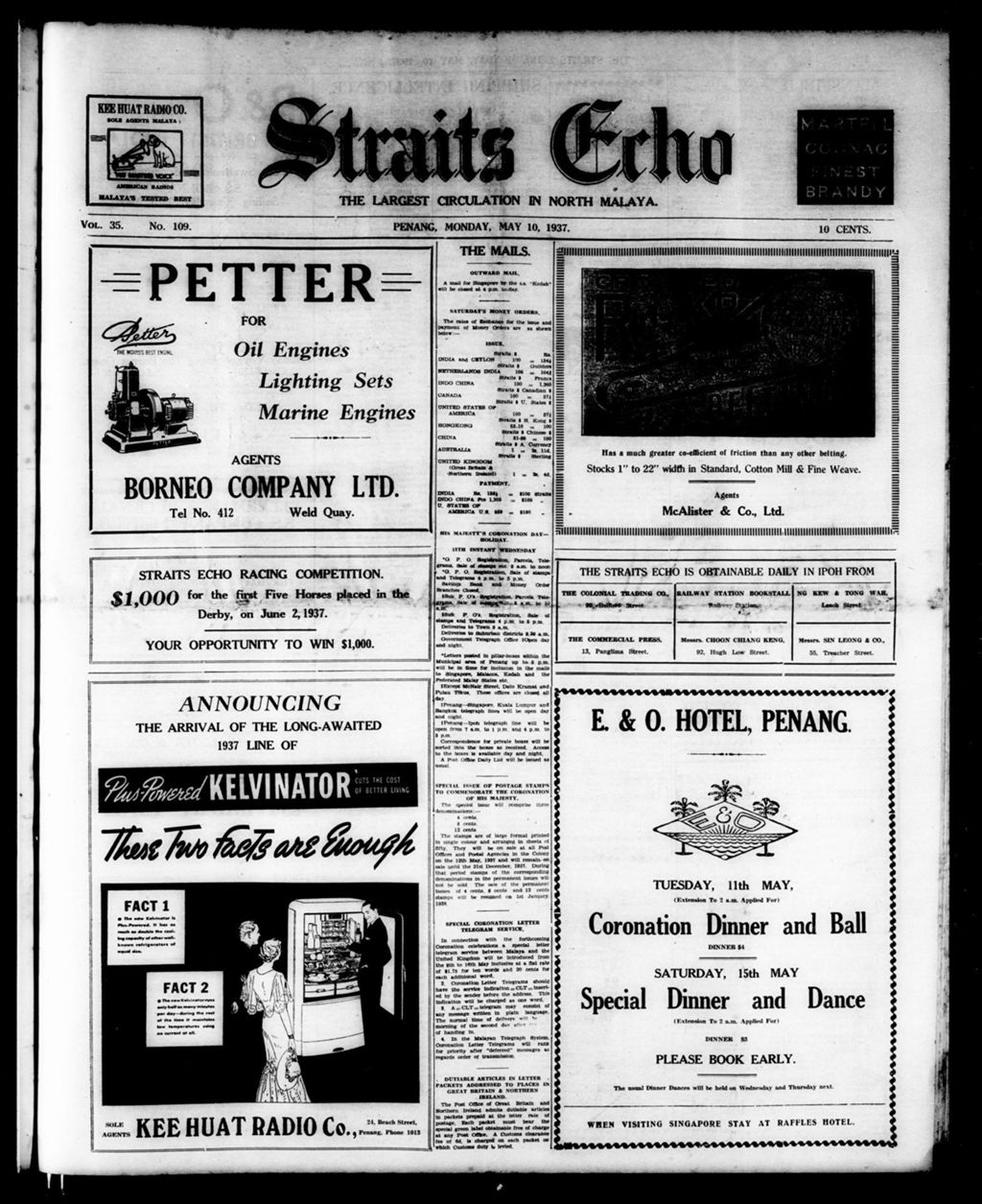 Miniature of Straits Echo 10 May 1937