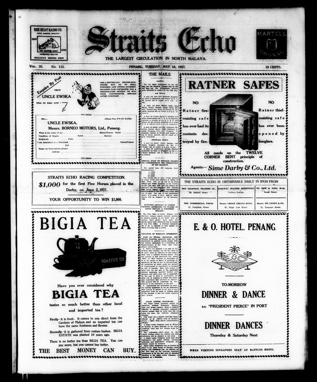 Miniature of Straits Echo 18 May 1937