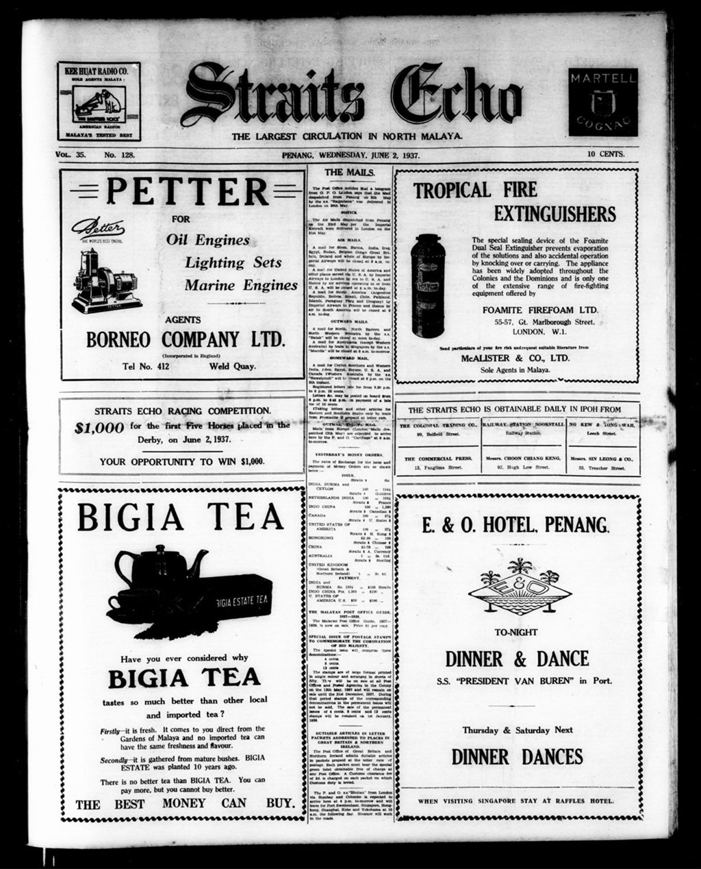 Miniature of Straits Echo 02 June 1937