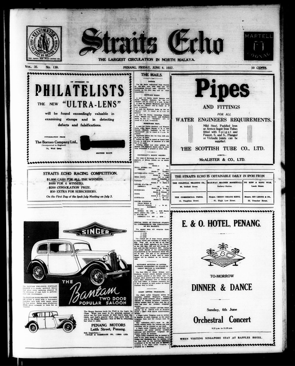 Miniature of Straits Echo 04 June 1937