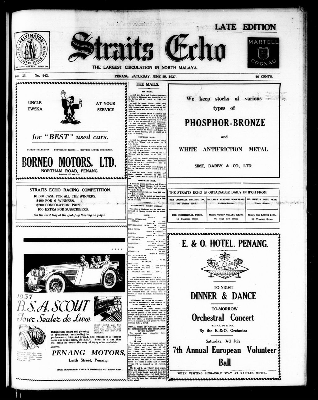 Miniature of Straits Echo 19 June 1937