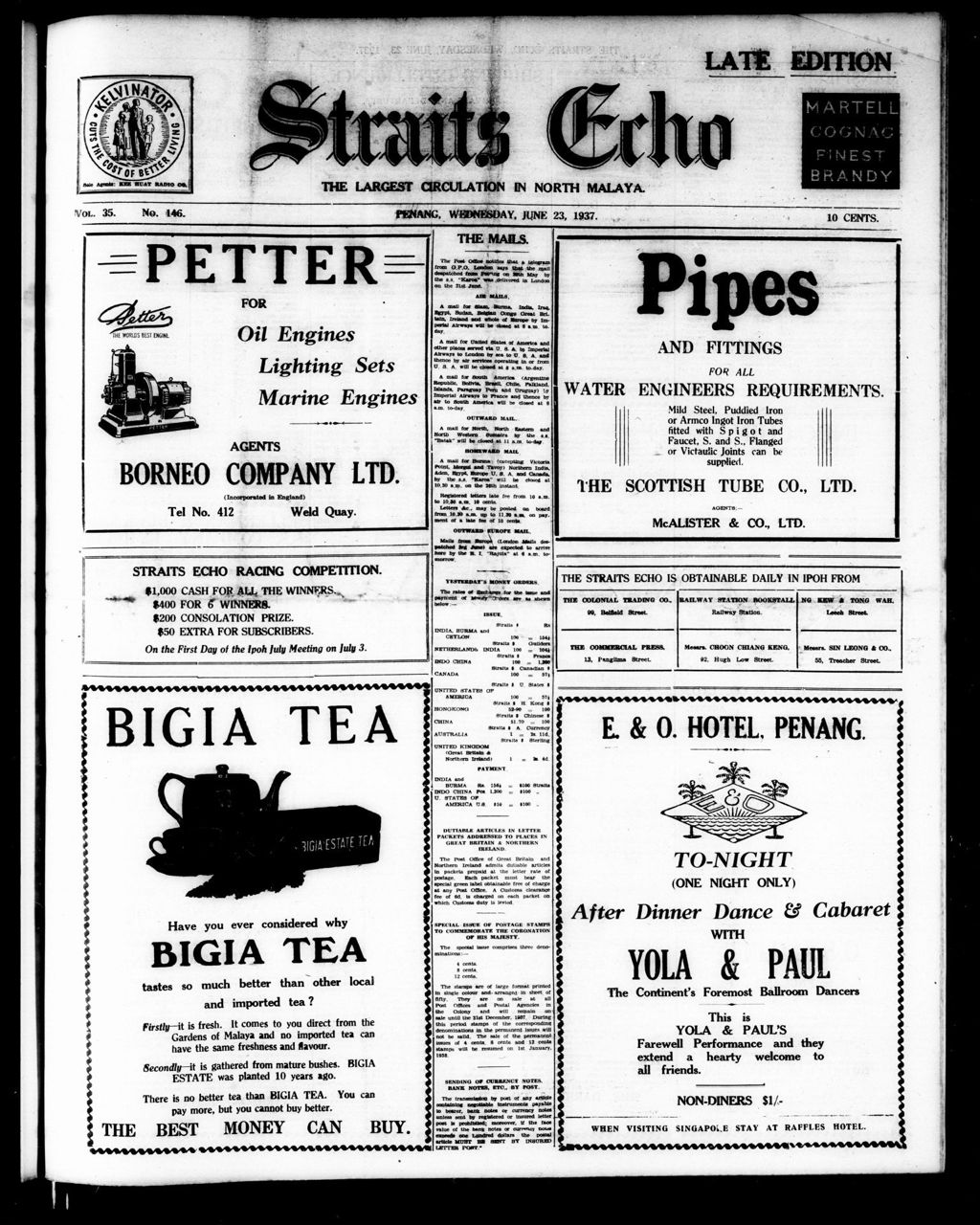 Miniature of Straits Echo 23 June 1937