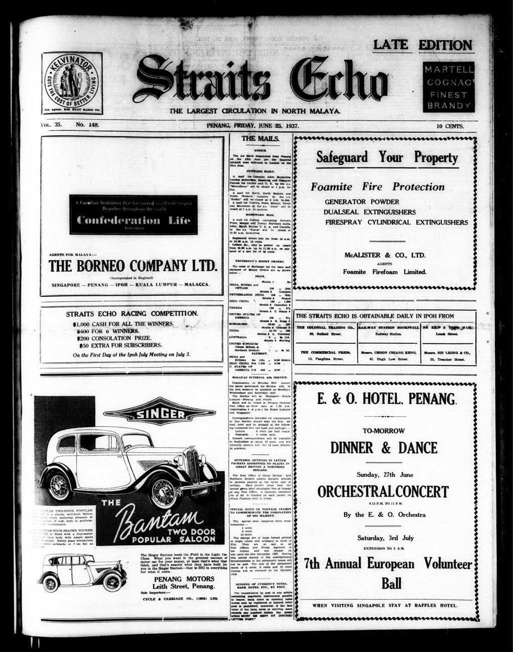 Miniature of Straits Echo 25 June 1937