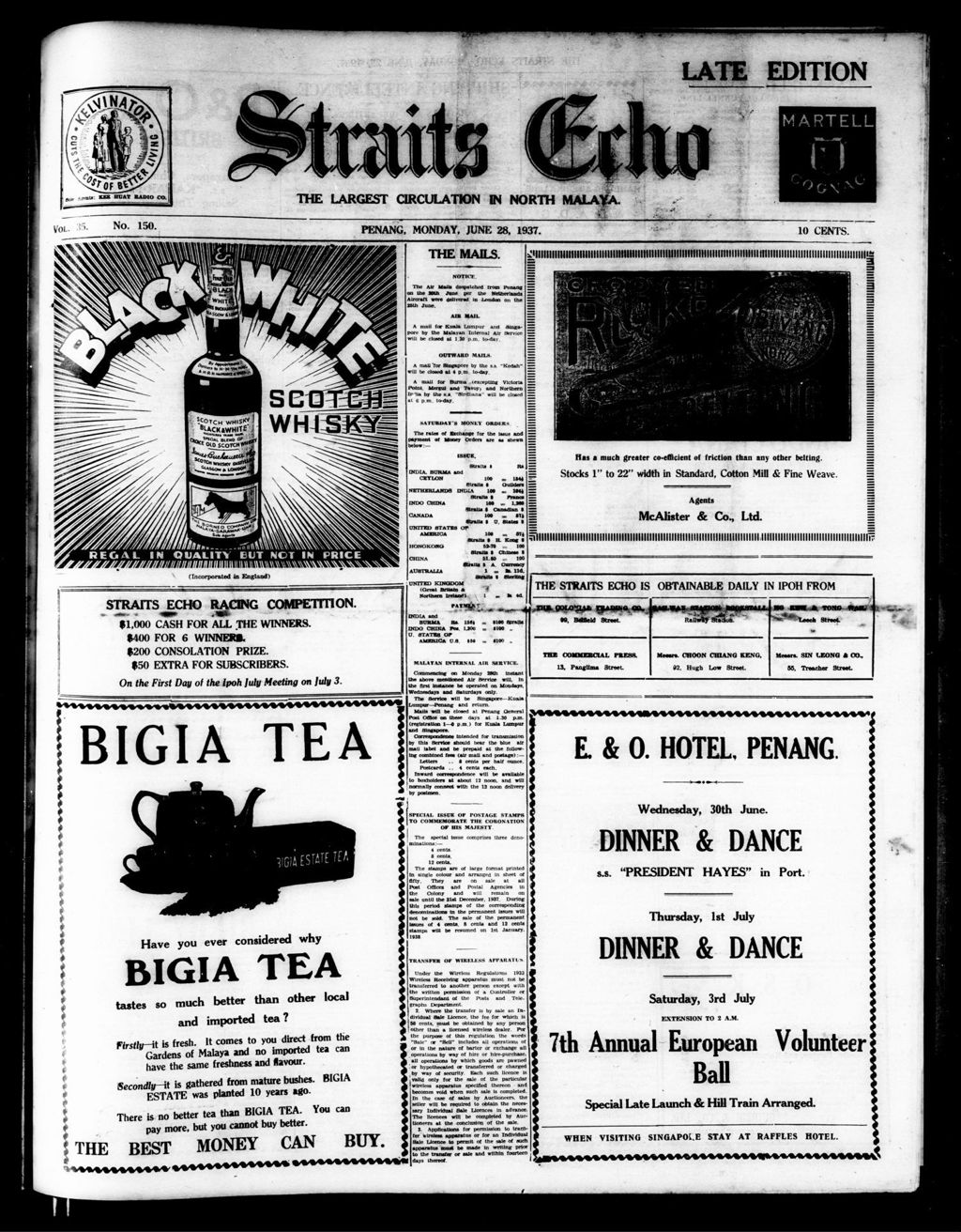 Miniature of Straits Echo 28 June 1937