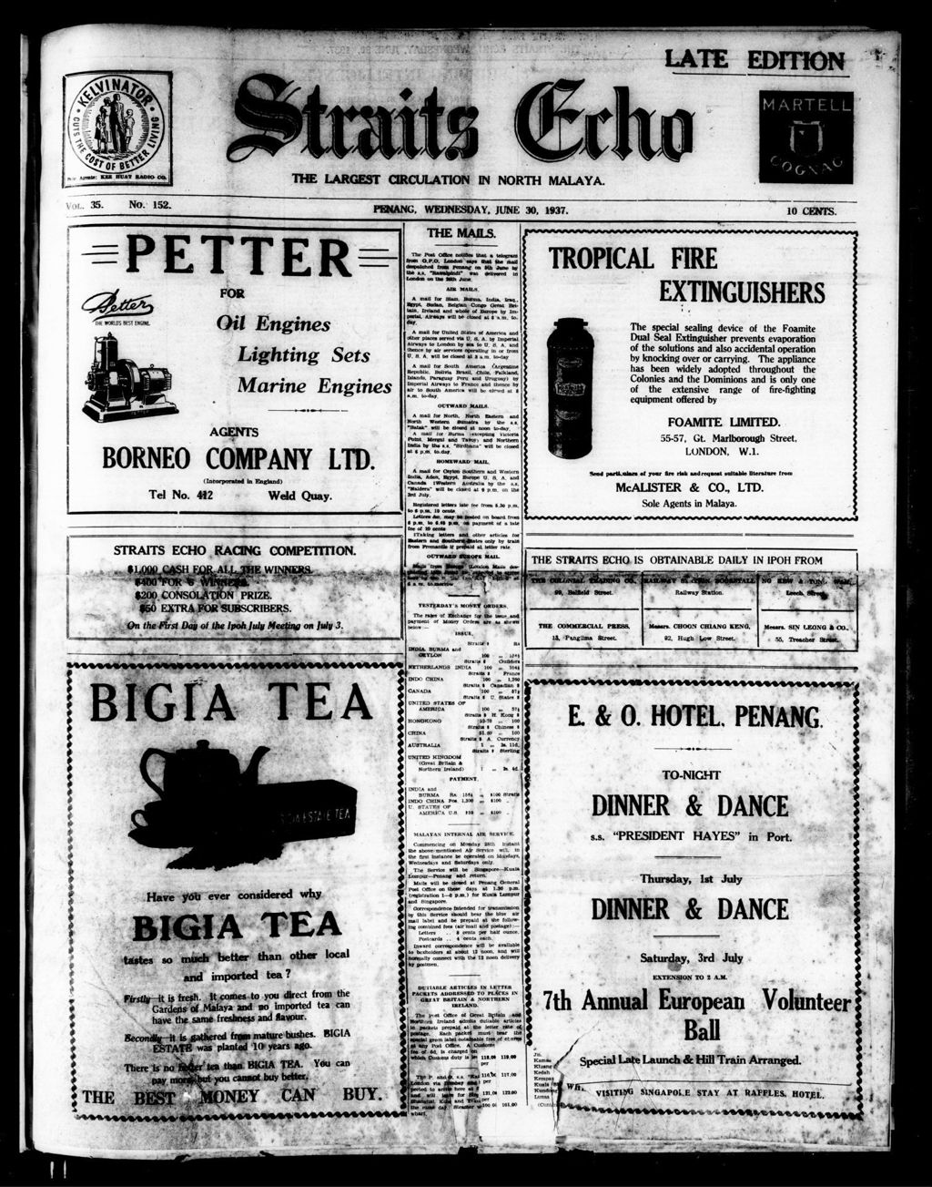 Miniature of Straits Echo 30 June 1937